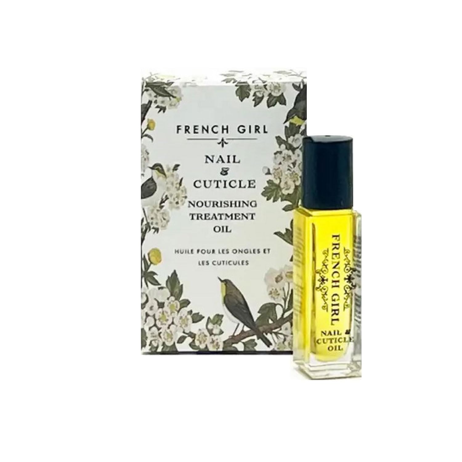 French Girl Nail & Cuticle Oil - Hydrating Nail Strengthener for Dry, Damaged Nails | Vegan Cuticle Softener & Growth Treatment | Cruelty-Free Nail Care | Perfect for Manicures, At-Home Nail Care & Salon Use | 0.3 oz