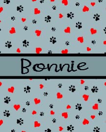 Personalized Dog Blanket Paws Name and Love Heart2