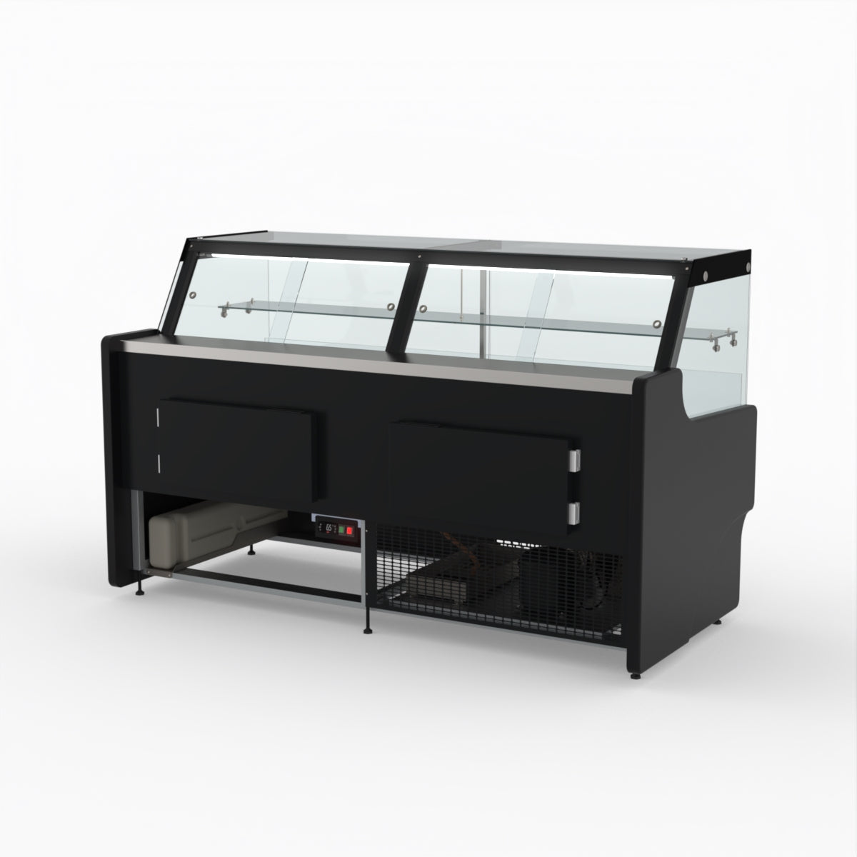 2 Meter AG Deli Showcase Glass Display Case - Perfect for Supermarkets, Delis & Bakeries to Showcase Fresh Food & Pastries