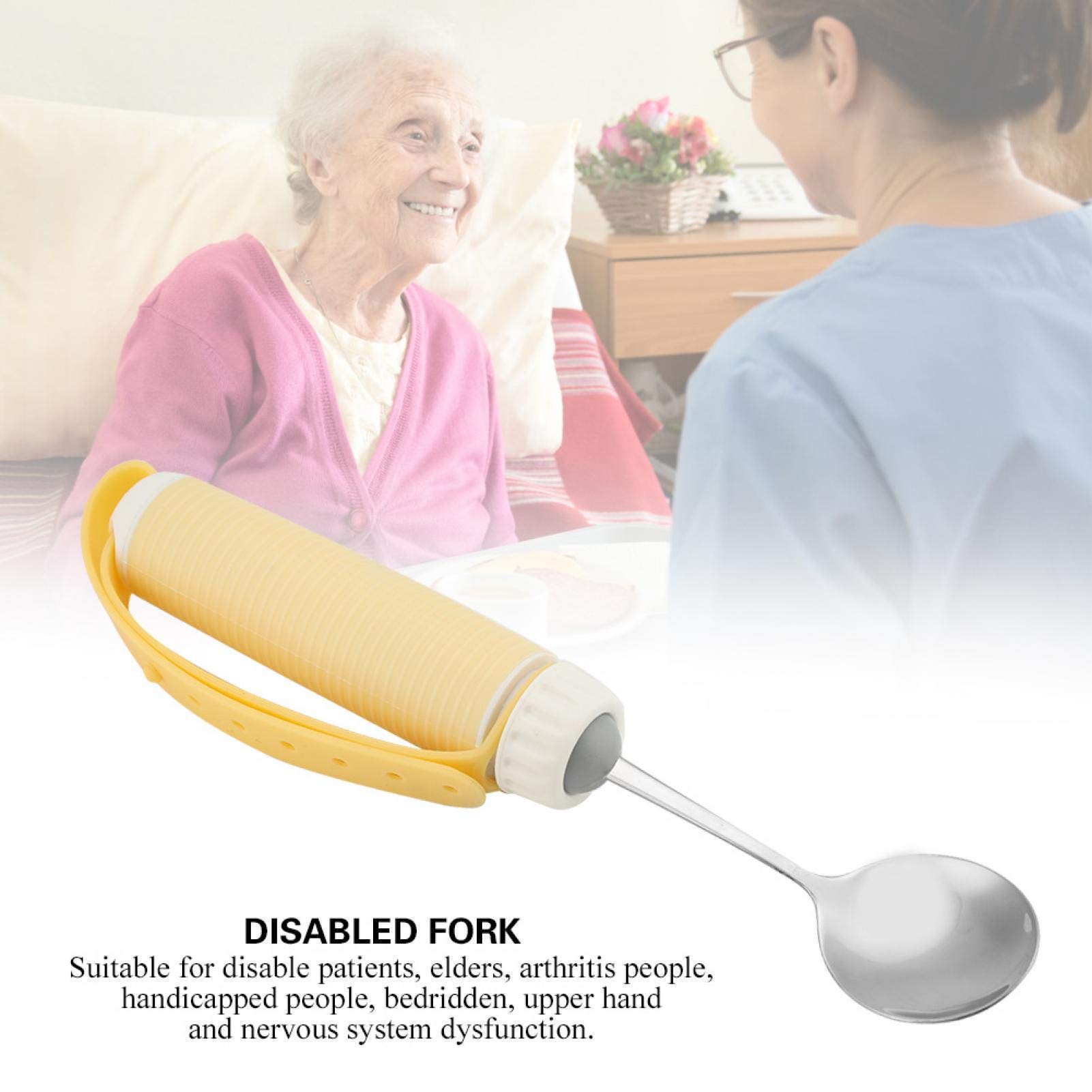 Weighted Non-Slip Adaptive Utensils Set - Stainless Steel Easy Grip Spoons & Forks for Elderly, Parkinson's, Arthritis & Hand Tremors - Comfort Eating Aids for Daily Meals, Assisted Living & Home Care