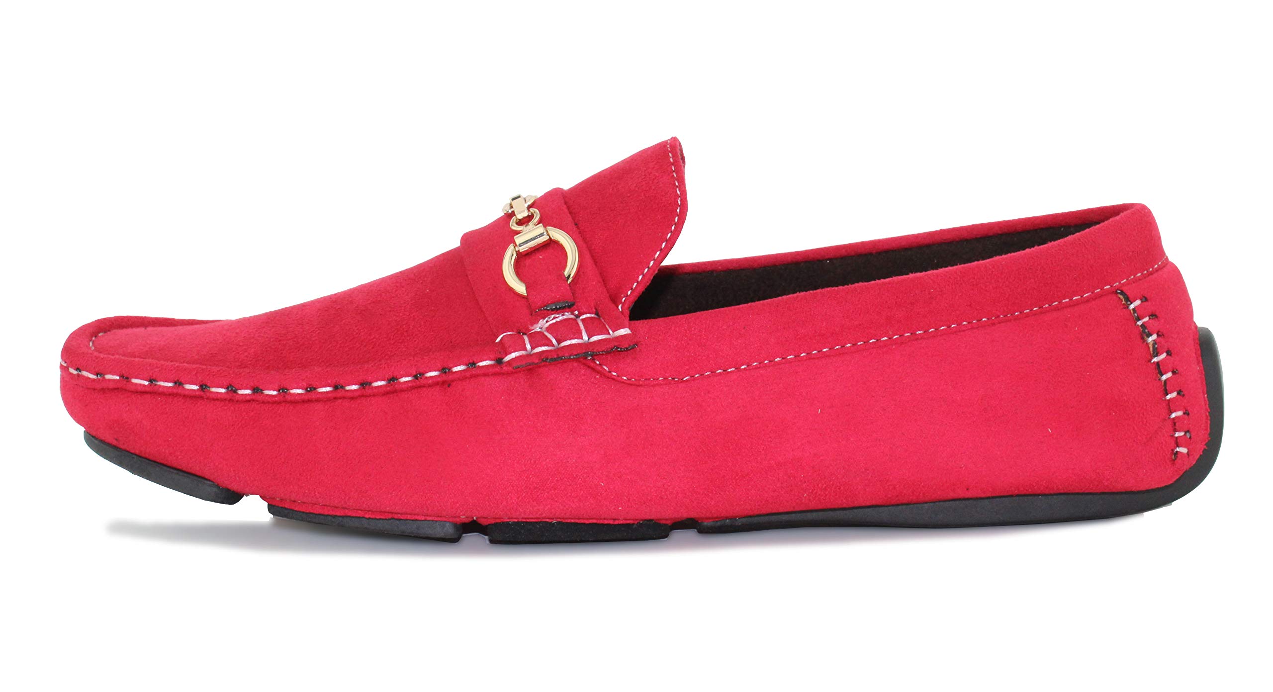 **Amali Ecker Men's Casual Loafers & Moccasins – Slip-On Driving Shoes with Chain Ornament – Comfortable Slippers for Everyday Wear, Office & Travel**