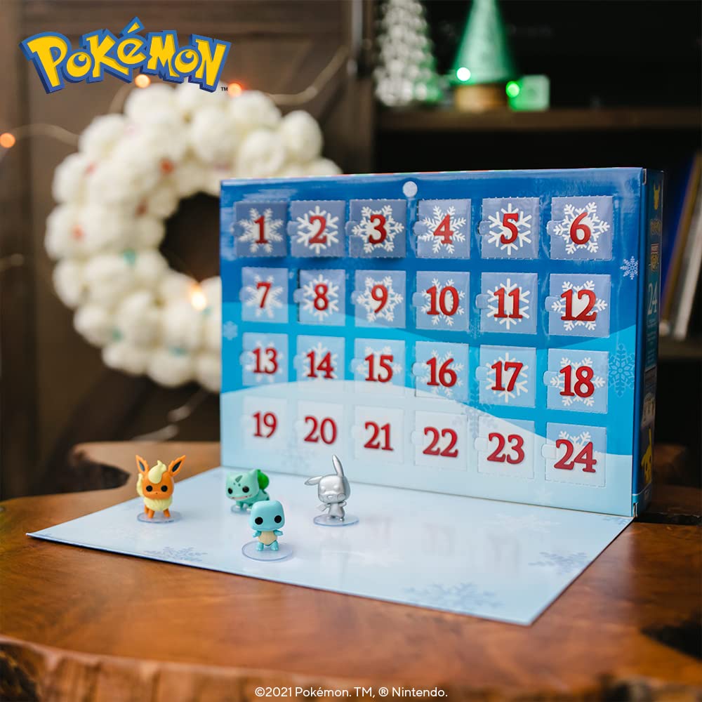 Funko Pop! Pokemon Advent Calendar 2021 - 24 Surprise Collectible Figures for Christmas Countdown, Holiday Decor & Gift for Fans