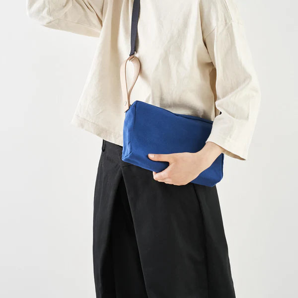 Kurashiki Hampu Canvas 2-Way Handbag & Shoulder Pouch - Grayish White | Japanese Canvas Crossbody Bag for Women | Perfect for Work, Travel & Everyday Use