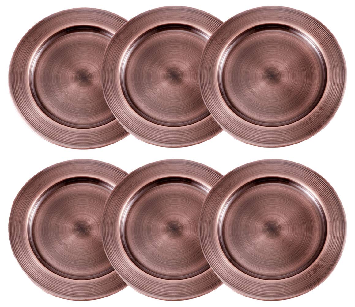 Oncefirst 6-Piece Stainless Steel Charger Plates Set - 11.8