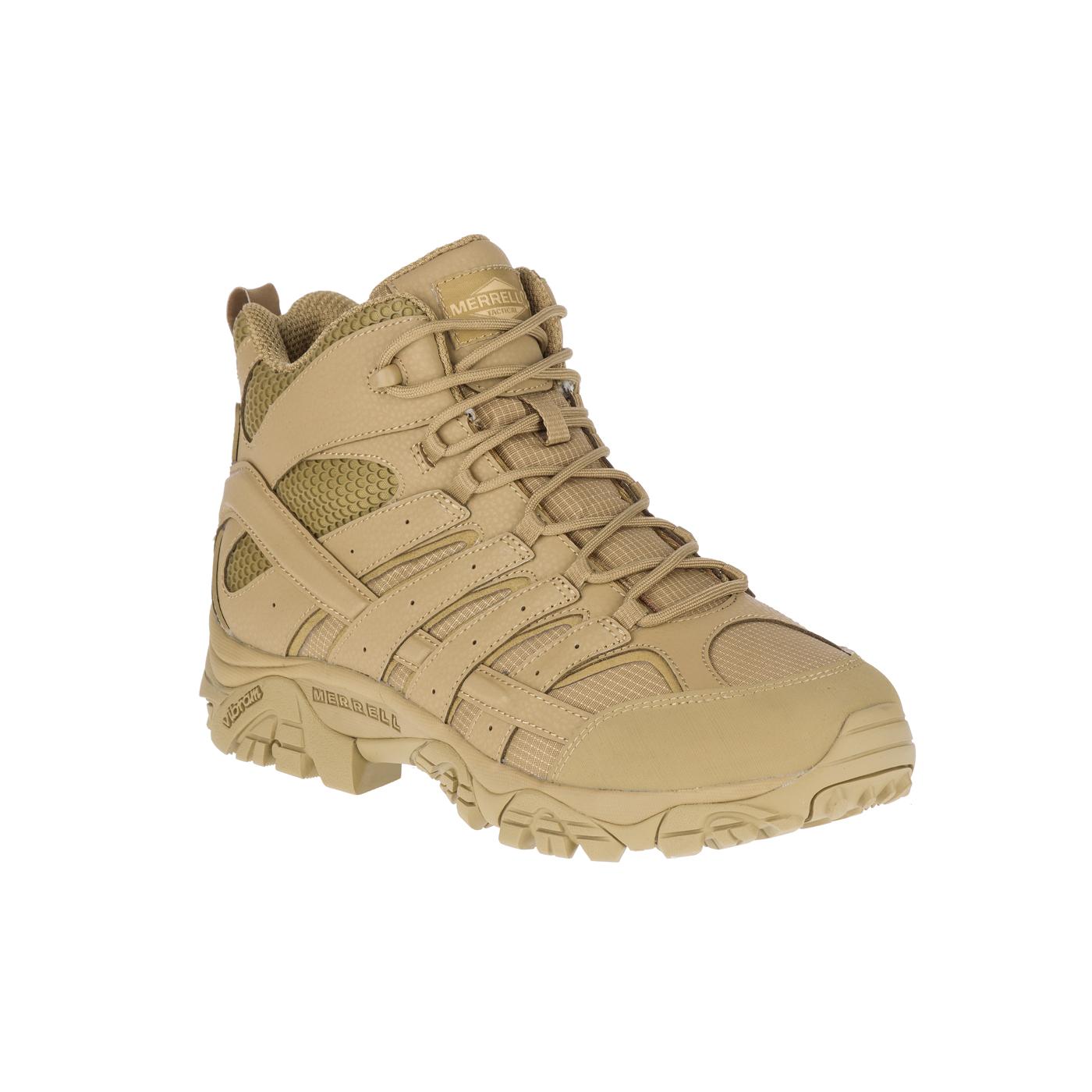 Moab 2 Mid Men's Tactical Work Boots - Waterproof Hiking & Construction Boots for Outdoor Adventures & Heavy Duty Jobs - Coyote Brown