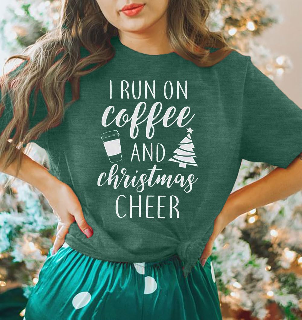 LUKYCILD Women's Christmas Shirts - Festive Holiday Tees for Teachers & Women | Perfect for Christmas Parties, Family Gatherings & Office Celebrations