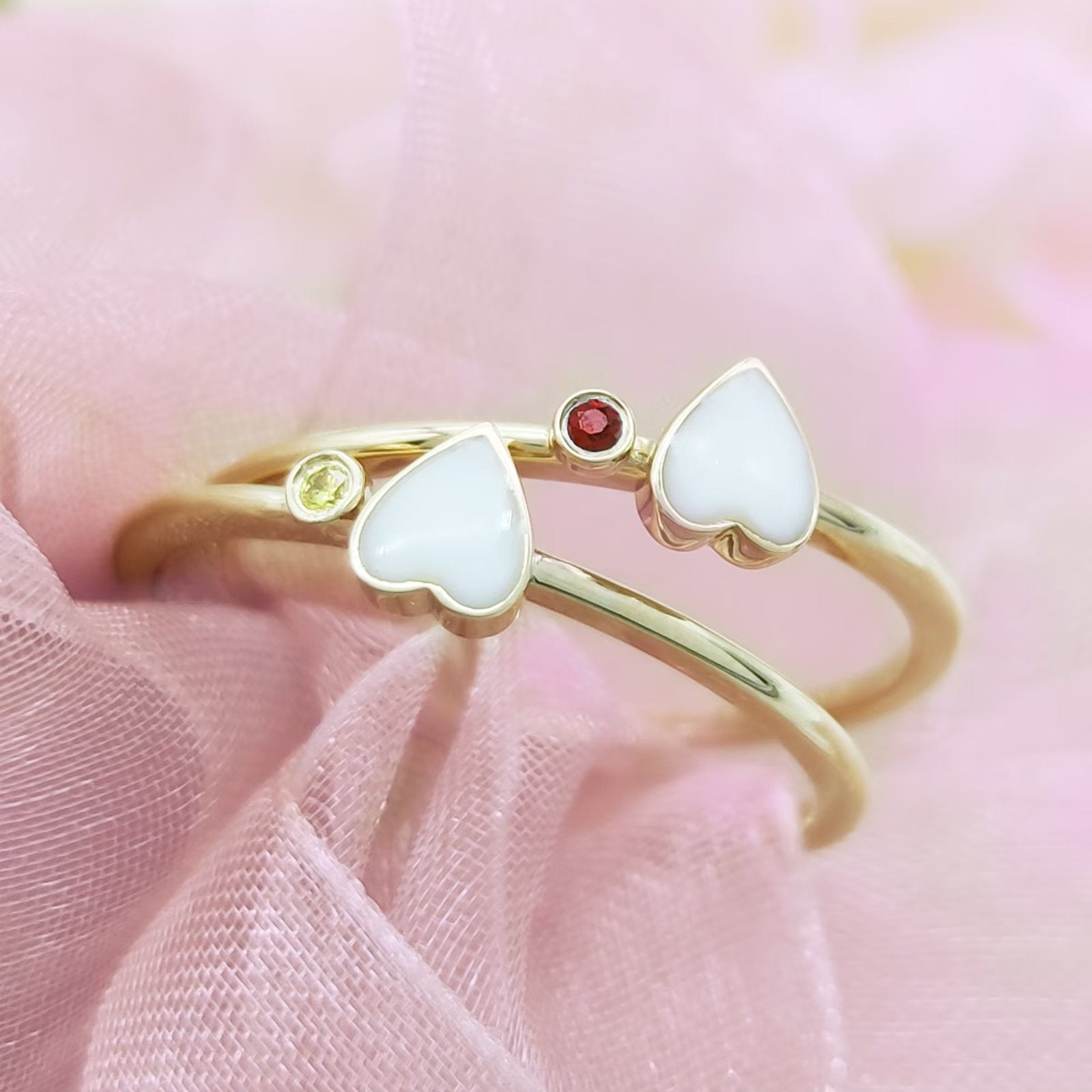 Heart's Glow: Personalized Birthstone Breast Milk Jewelry Ring - Perfect for Nursing Moms, Mother's Day Gifts & Memorial Keepsakes