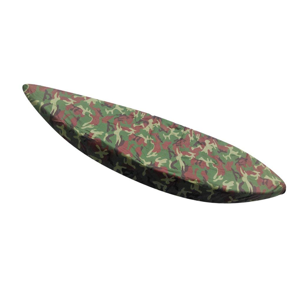 Waterproof & UV-Resistant Kayak Cover for 2.7-4 Meters Canoe & Marine Boats - Camouflage Green (3.84m) - Perfect for Outdoor Storage & Boat Protection