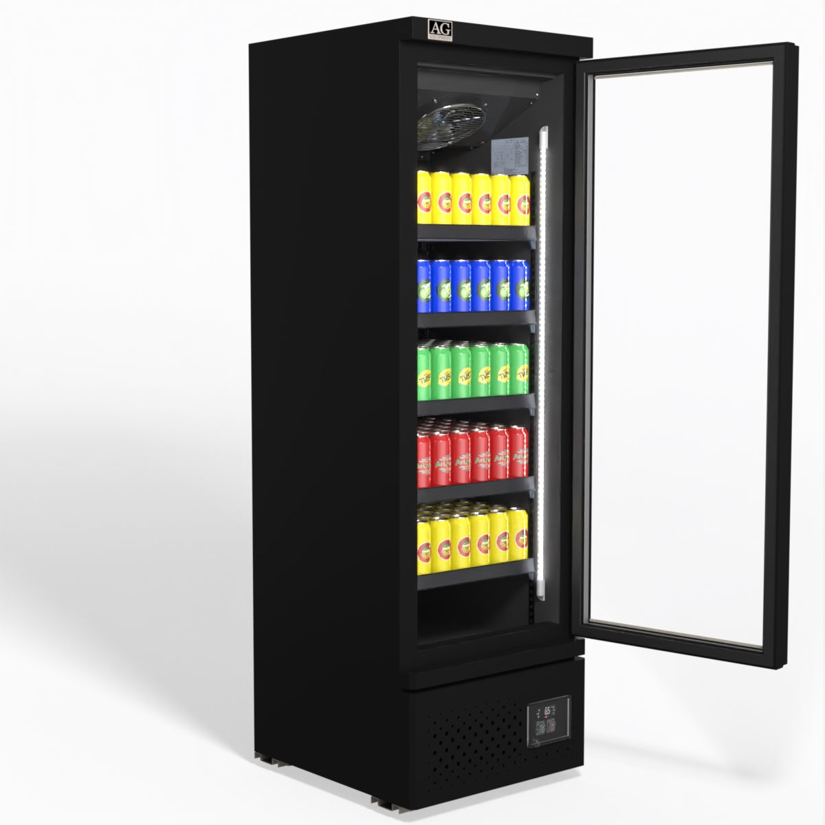 450L Single Glass Door Upright Display Refrigerator for Commercial Use - Perfect for Supermarkets, Convenience Stores, and Restaurants