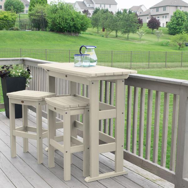 Lehigh 3-Piece Bar Height Balcony Patio Set - Outdoor Bistro Furniture for Small Spaces, Balconies & Decks
