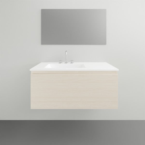 ADP Glacier Lite All Drawer Slim Vanity with Ceramic Top - Modern Bathroom Vanity Set with Storage Drawers & White Ceramic Countertop - Perfect for Small Bathrooms, Powder Rooms & Guest Baths