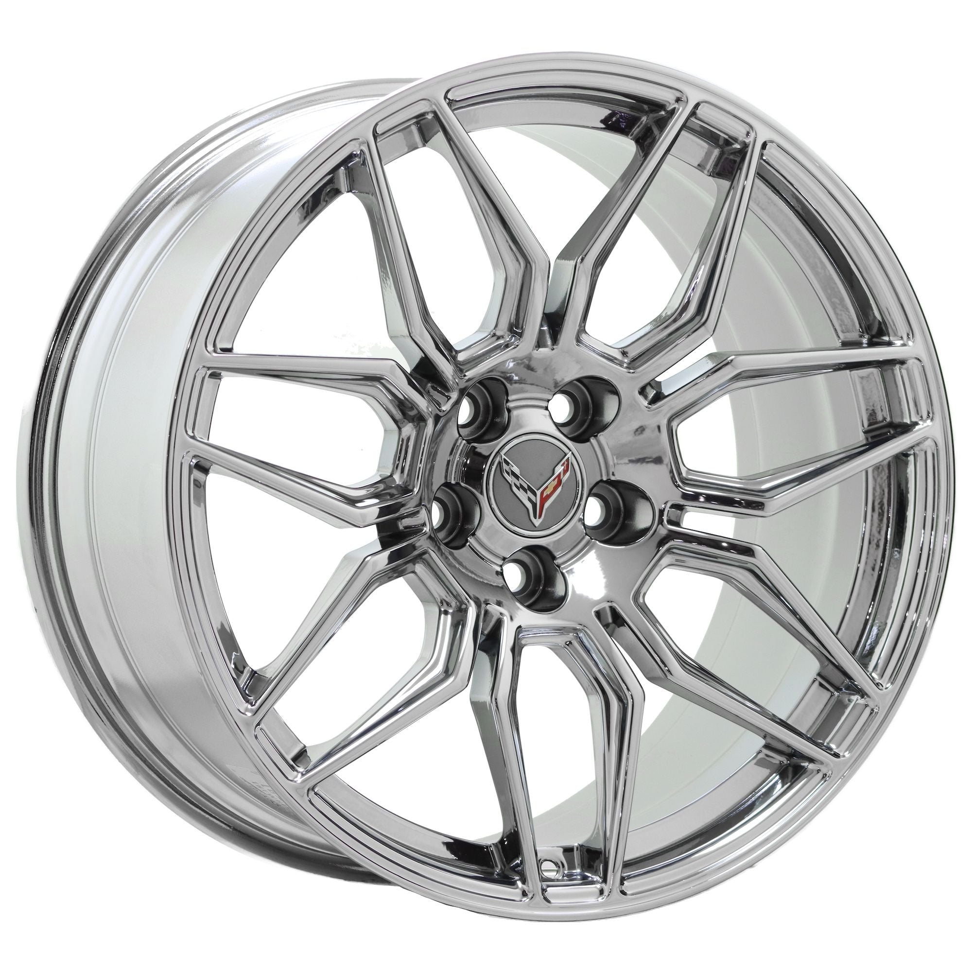2021 Chevrolet Corvette C8 Chrome Factory Wheels 95580 95581 - OEM Exchange - Perfect for Show Cars & Performance Upgrades