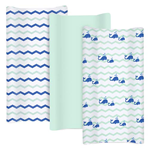 Ultra Soft Jersey Knit Baby Changing Pad Cover Set - 3-Pack Unisex Diaper Changing Table Sheets for Boys & Girls, Fits 32