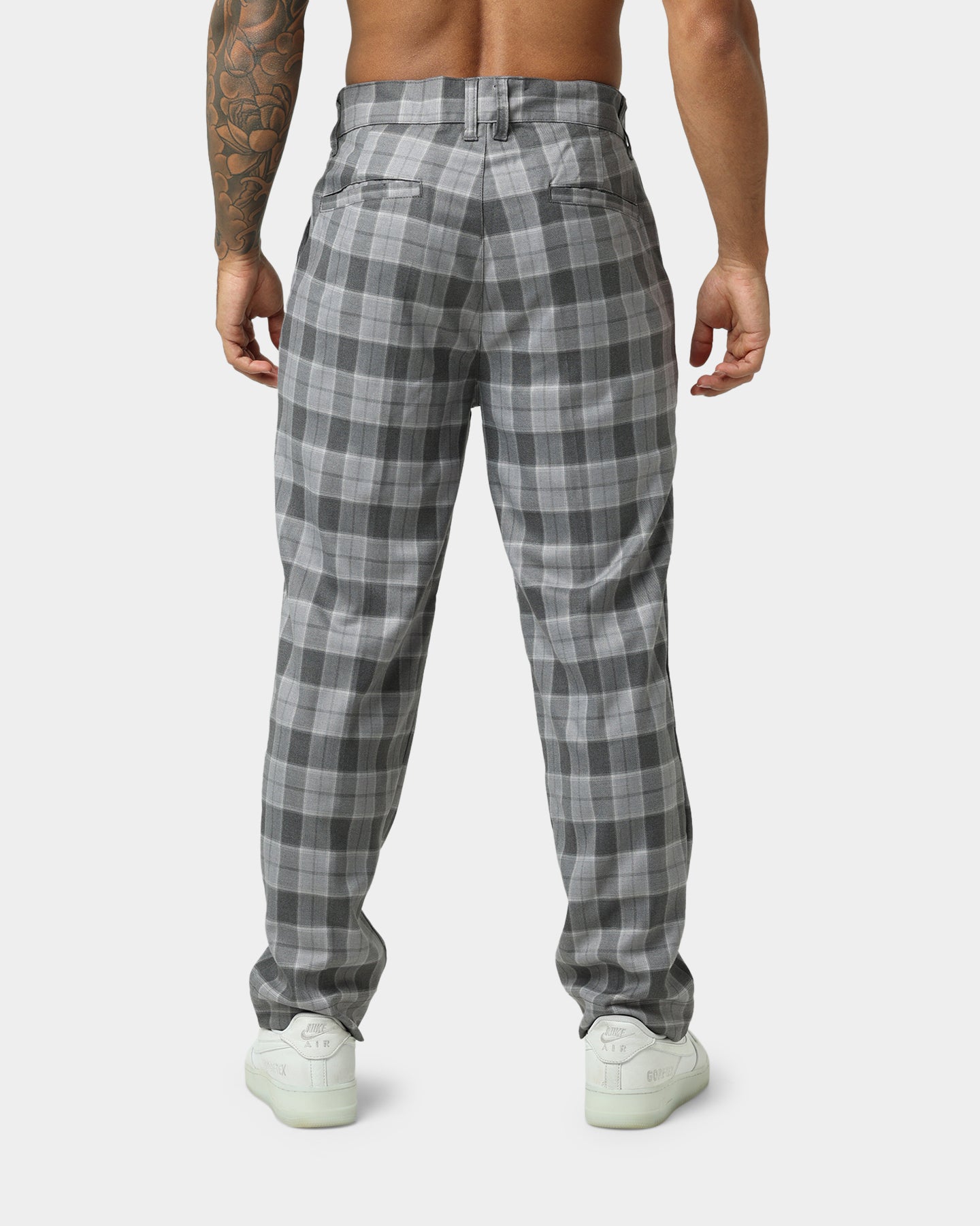 404 Heritage Trousers Off Ash Plaid - Classic Men's Casual Pants for Outdoor Adventures & Everyday Wear