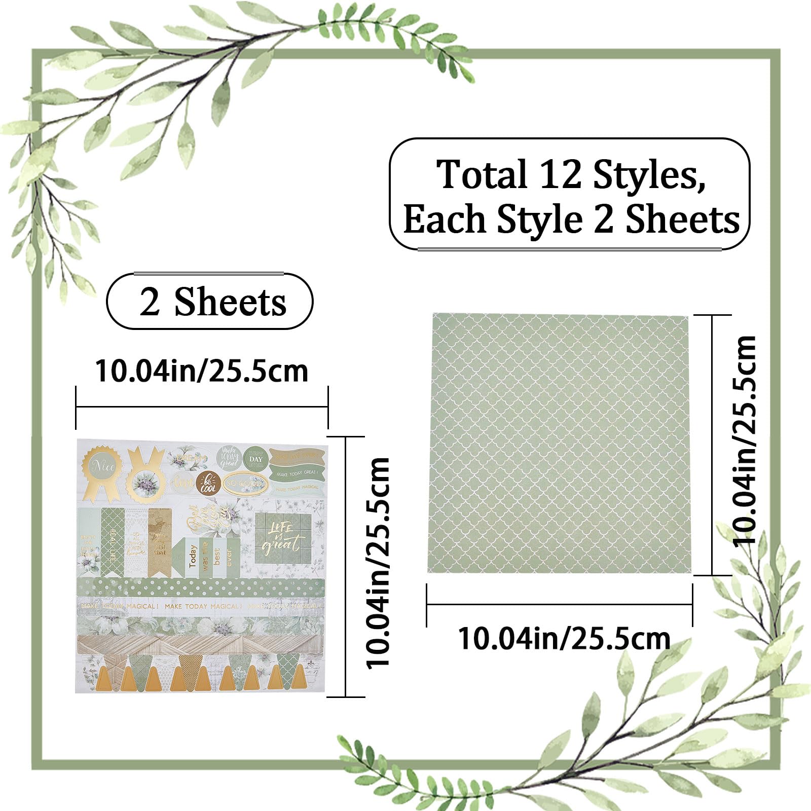 GORGECRAFT 24-Sheet Floral Scrapbook Paper Pad - 12 Elegant Garden Patterns for Card Making, Journaling & DIY Crafts | Premium Cardstock for Scrapbooking, Photo Albums & Art Projects