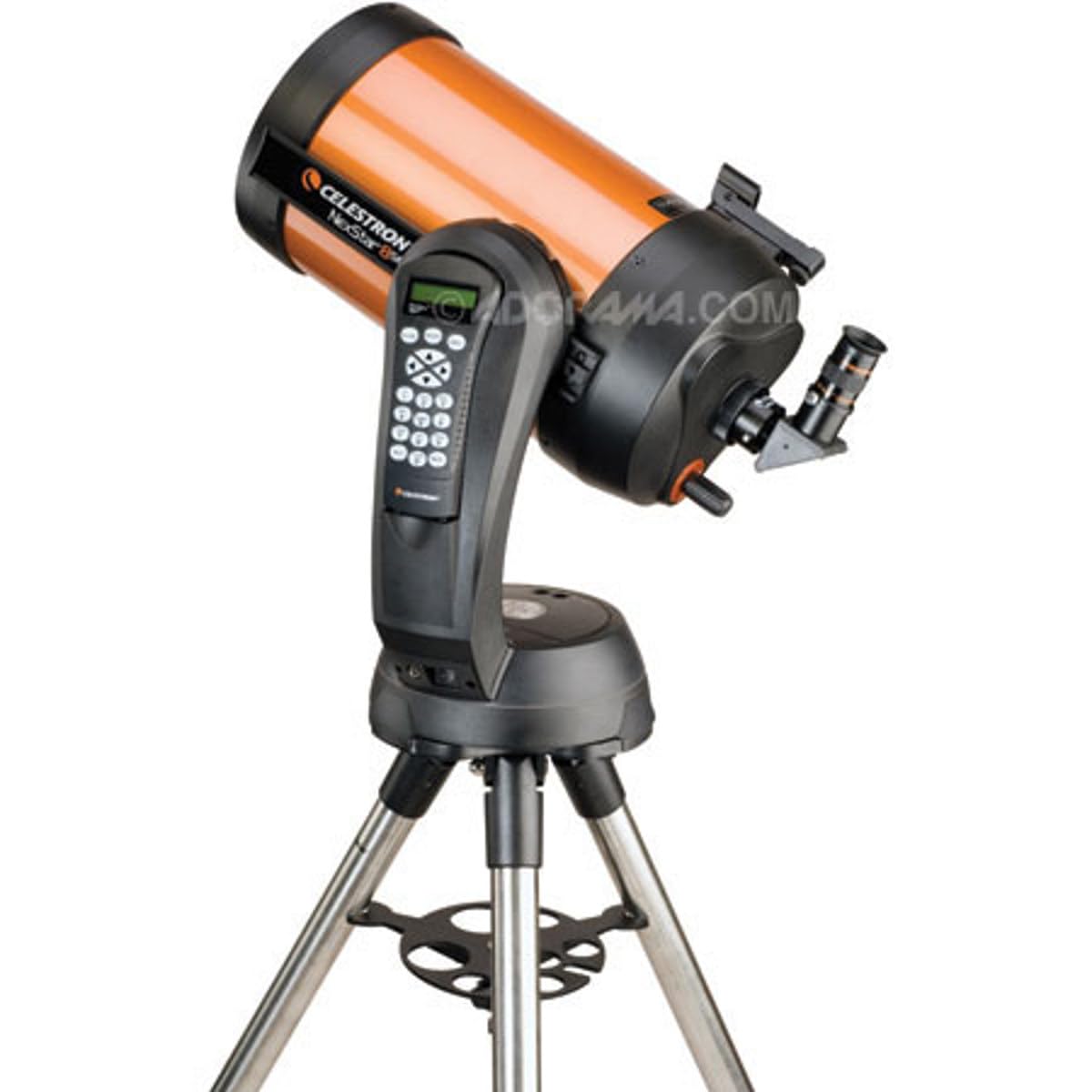 Celestron NexStar 8 SE Schmidt-Cassegrain Computerized Telescope with Night Vision Flashlight, Sky Maps Book, 1.25