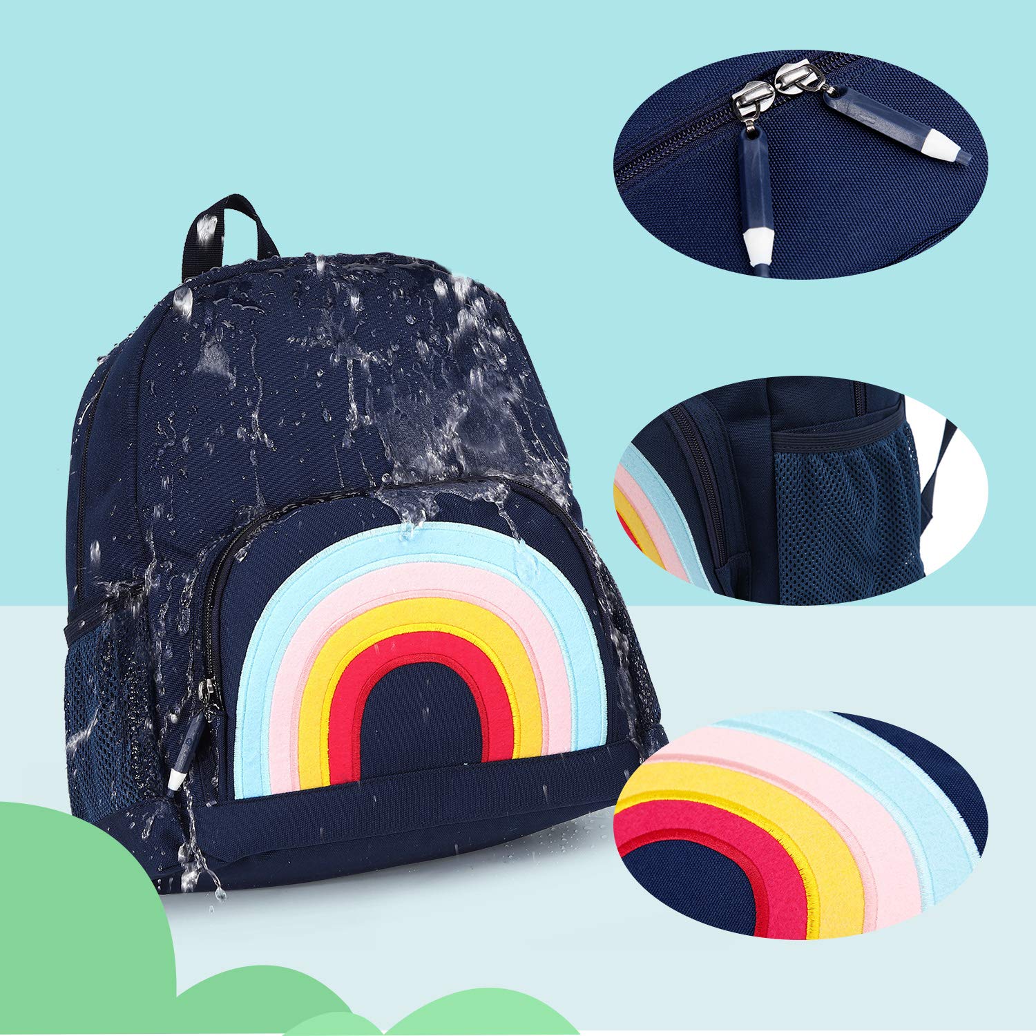 Colorful Waterproof Toddler Backpack for Boys & Girls - Durable Preschool & Kindergarten School Bag for Daycare, Travel & Outdoor Adventures