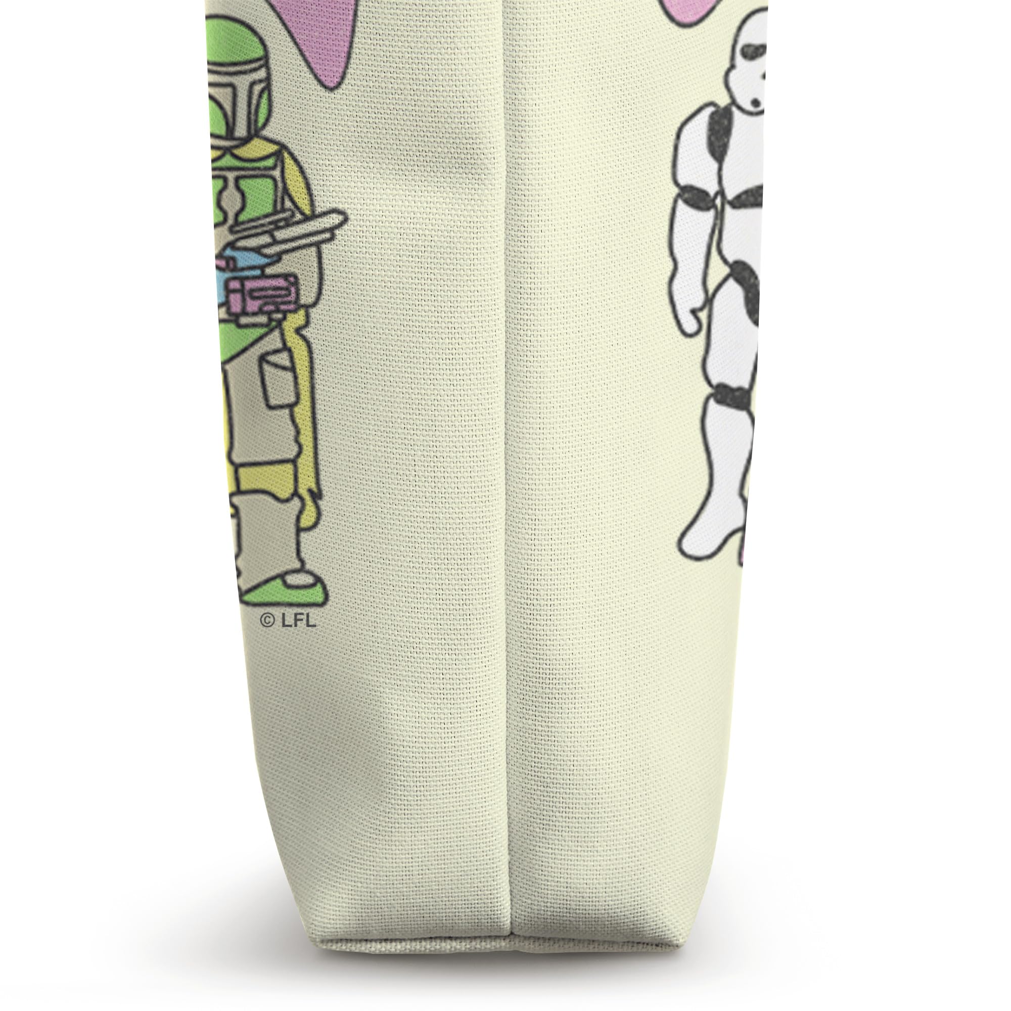 Star Wars Groovy Group Shot Doodle Tote Bag - Lightweight Reusable Shopping Bag for Fans, Grocery, Beach & Daily Use