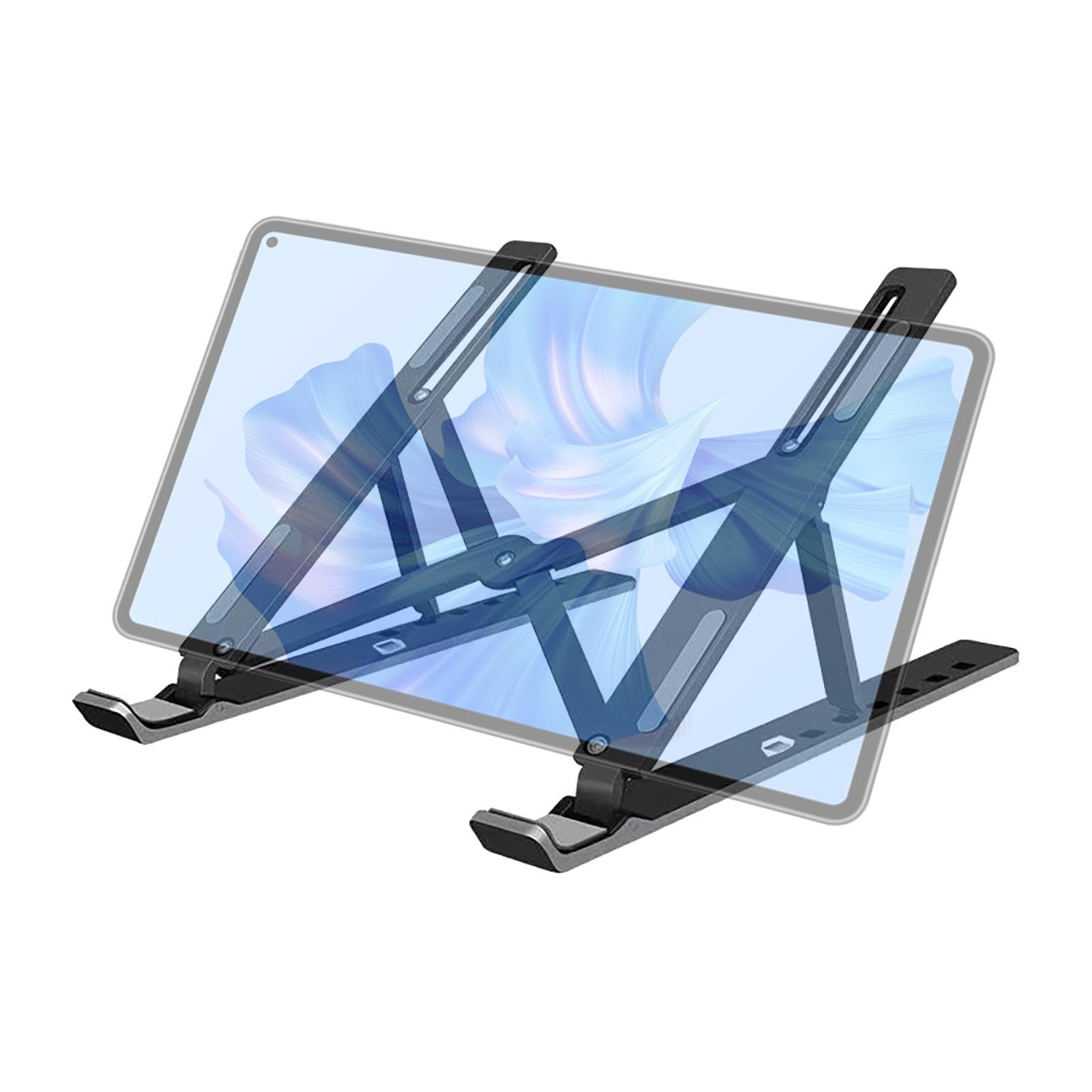 Adjustable Foldable Laptop Stand - Ergonomic Laptop Riser with Cooling Design | Portable Wireless Computer Stand, Non-Slip Notebook Holder for MacBook, iPad, Surface Pro | Perfect for Home Office, Gaming & Travel Use