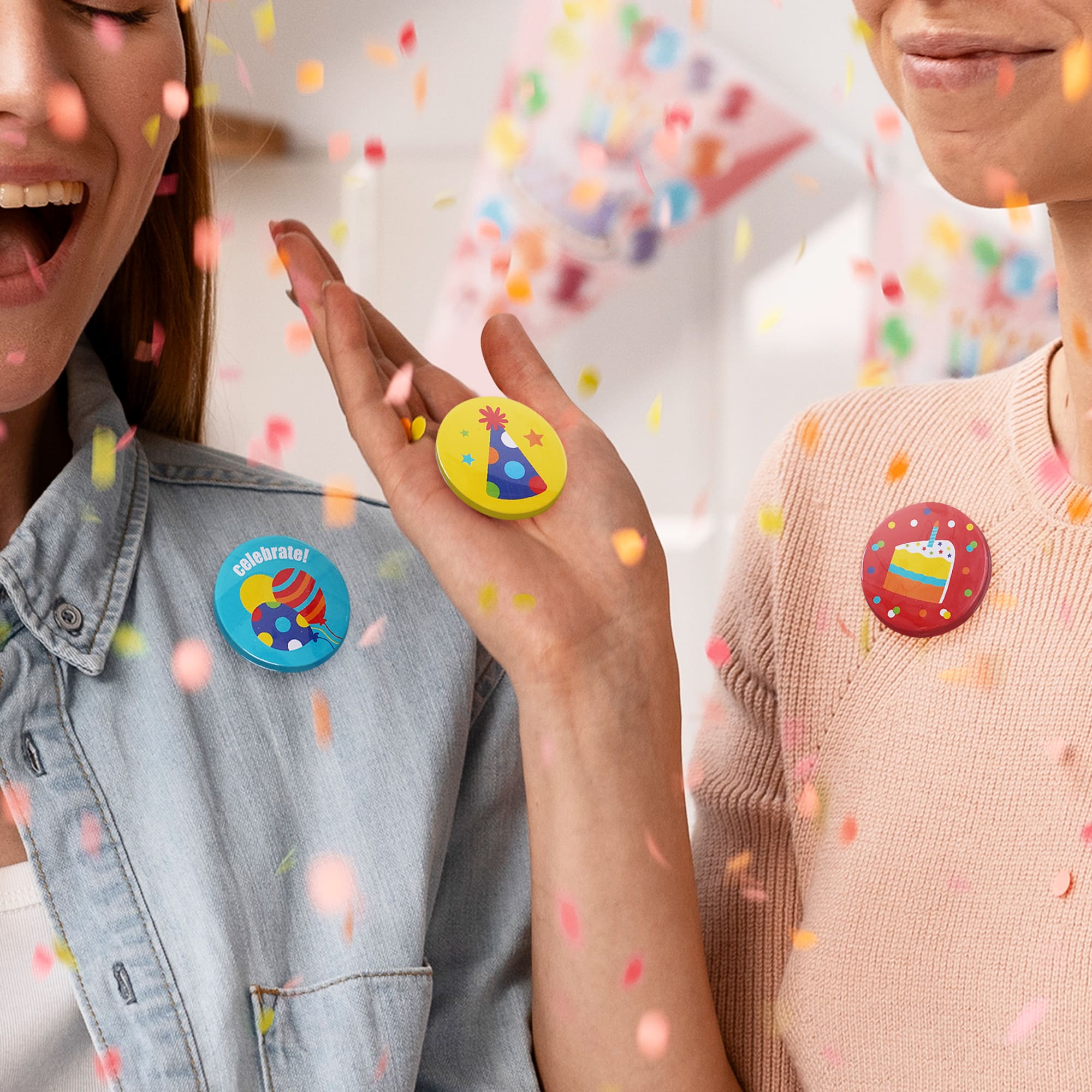 8-Pack Birthday Party Buttons - Fun & Colorful Badges for Birthday Celebrations, Events, and Parties - Perfect for Kids, Adults, and Group Activities