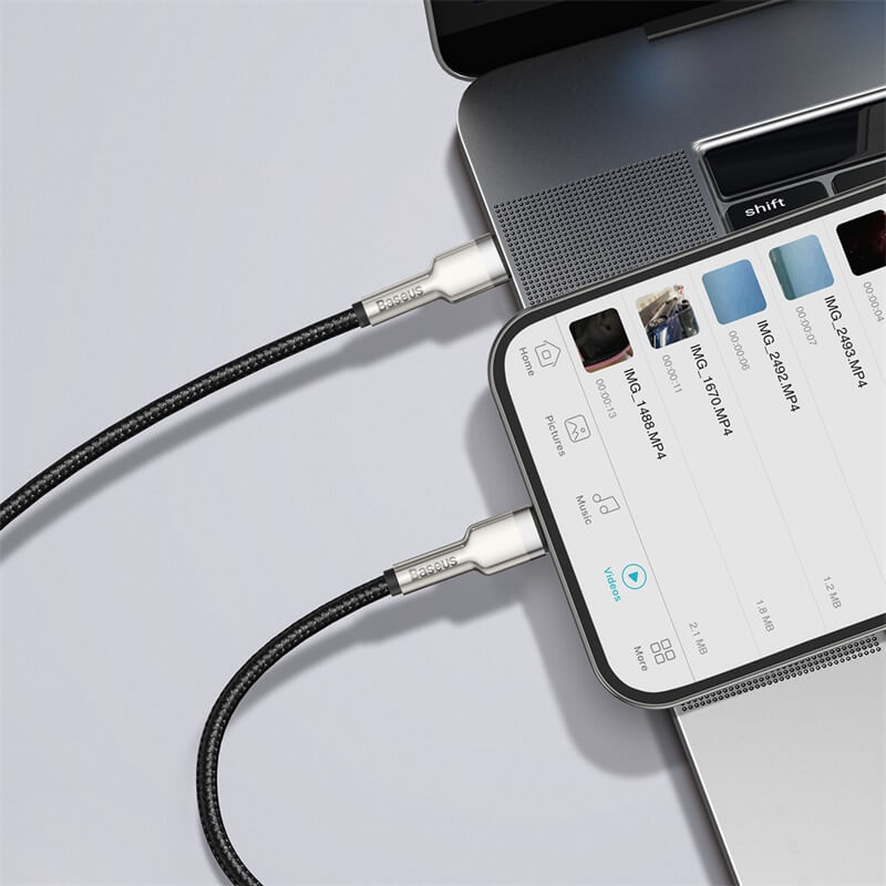 BASEUS PD 20W USB C to Lightning Charging Cable (2M) | Cafule Metal Series Type C to Apple iPhone Fast Charger Cable