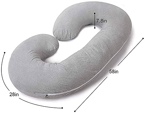 **Pregnancy Body Pillow for Adults - C-Shaped Full Body Maternity Pillow, Soft Side Sleeper Pillow with Comfort Support for Back, Hips & Belly Relief - Washable Nursing Pillow for Pregnant Women (Perfect for Sleeping, Relaxing & Pregnancy Comfort)**