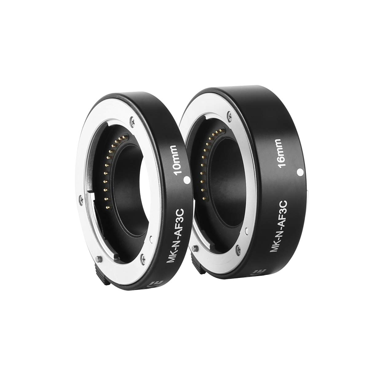 MEKE MK-N-AF3C-Black All Metal Auto Focus Macro Extension Tube Adapter for Nikon N1-Mount Mirrorless Cameras (J1 J2 J3 V1 V2) - Perfect for Close-Up Photography, Product Shots & Macro Shooting