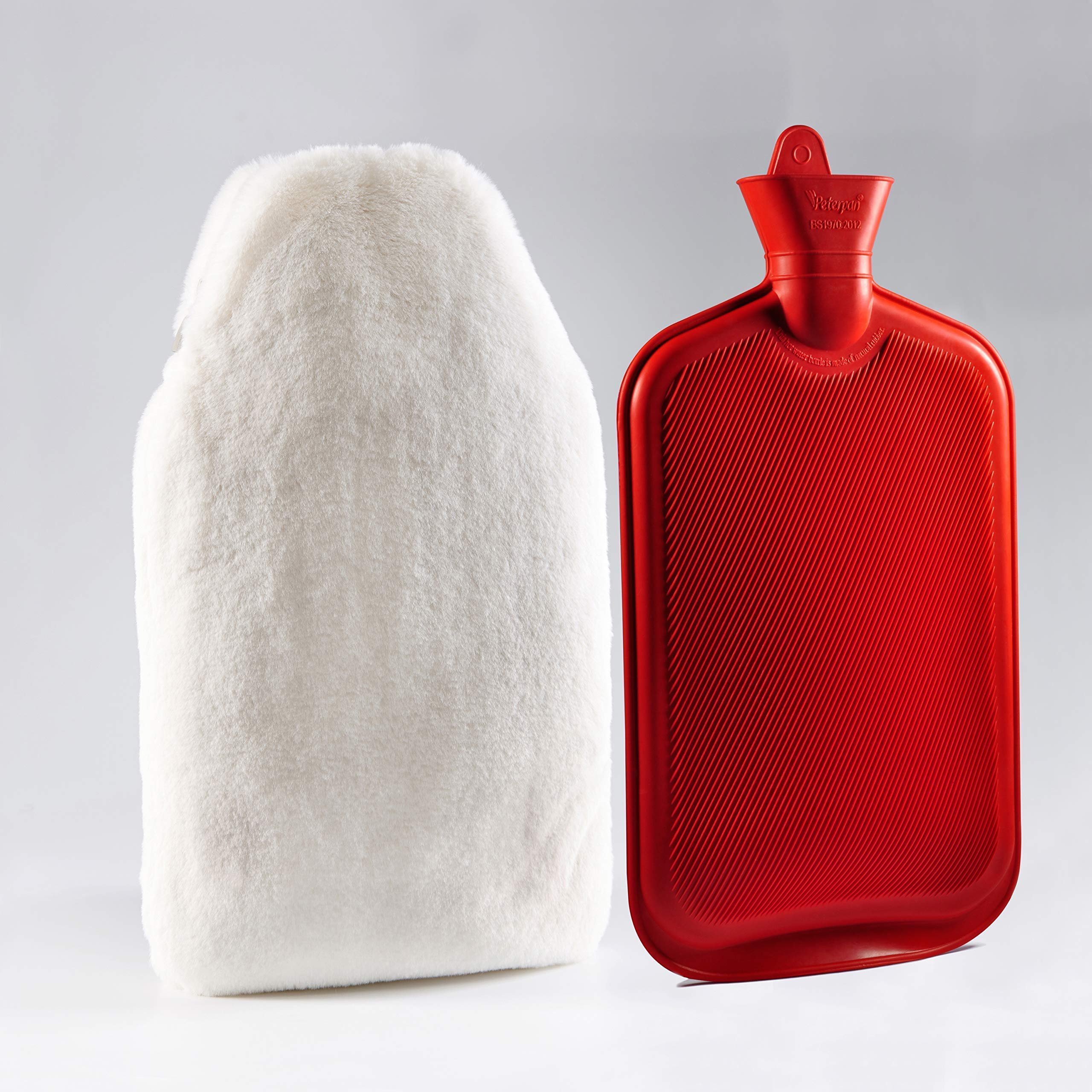 Peterpan Rubber Hot Water Bottles Set with Knit Cover - for Family Comfort & Warmth