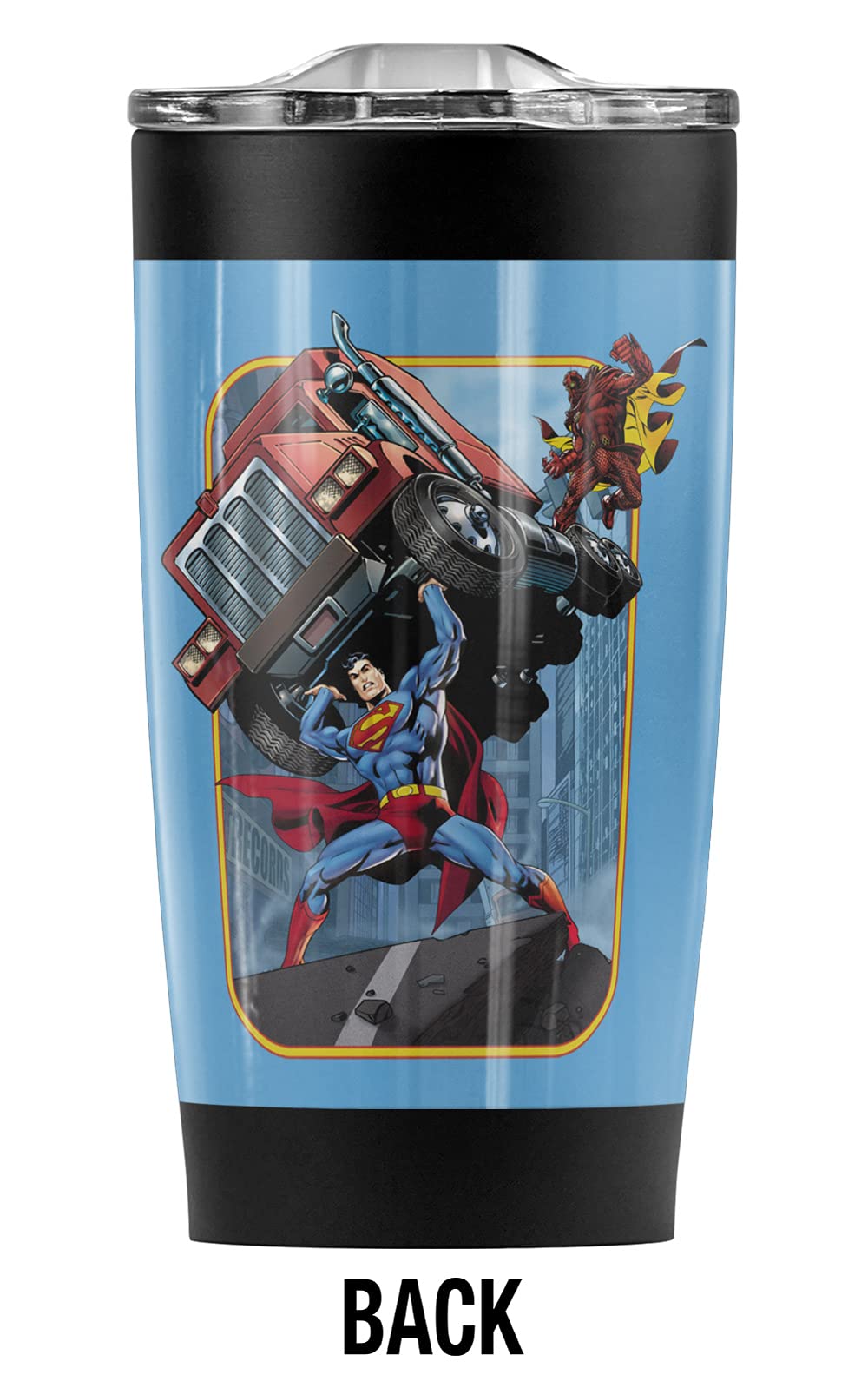 Superman Pick Up My Truck 20 oz Stainless Steel Tumbler - Vacuum Insulated Coffee Travel Mug with Leakproof Sliding Lid | Double Wall Insulation for Hot & Cold Drinks | Perfect for Office, Gym, Camping and Road Trips