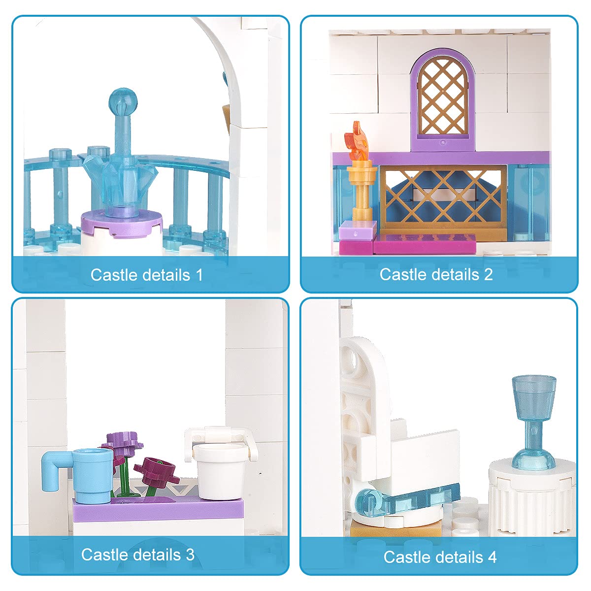 377-Piece Girls Castle Building Blocks Set - Ice Princess & Snow Castle Construction Toys for Kids, Creative STEM Learning Gift for Christmas & Birthday | Indoor Play, Party Favors, Educational Fun