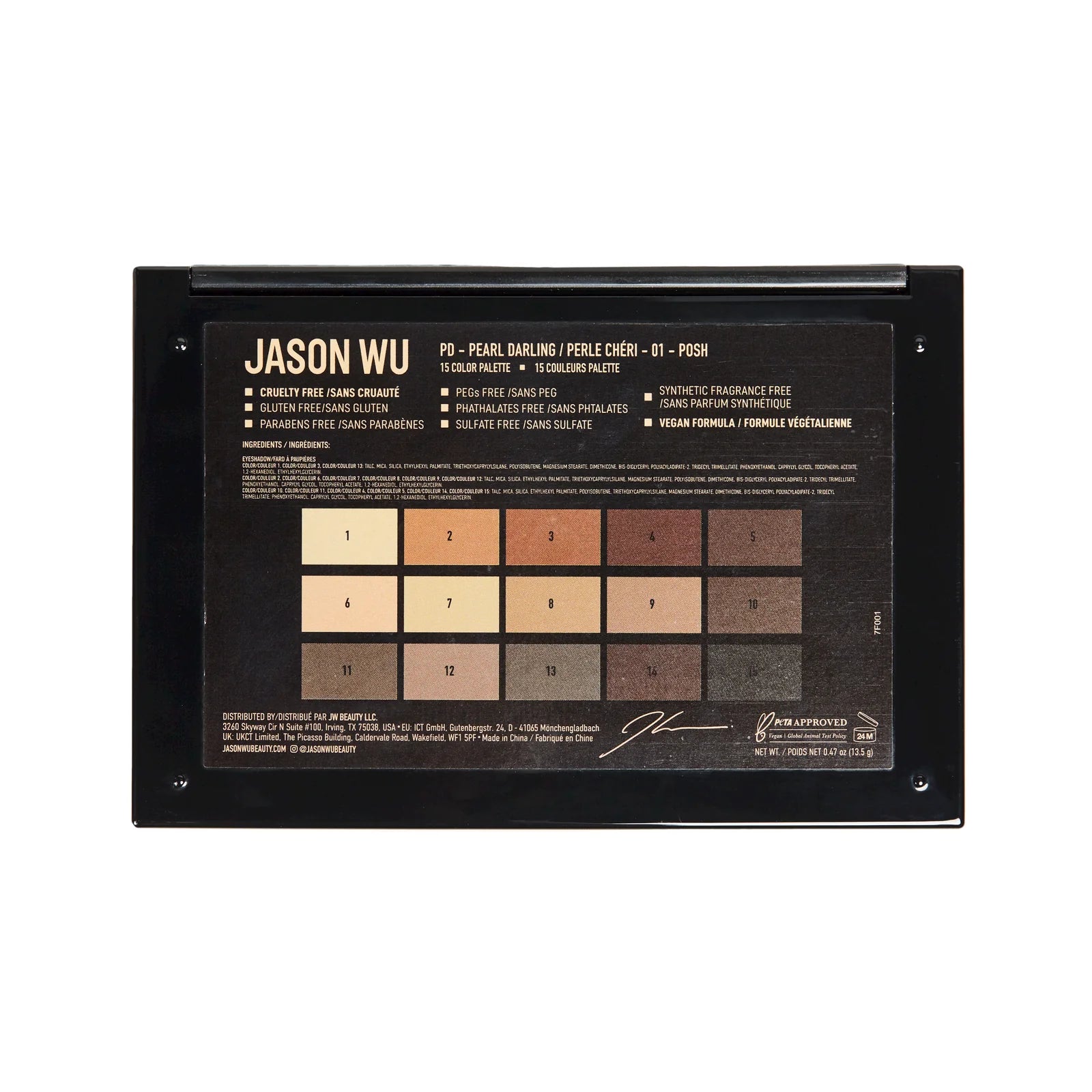 Jason Wu PEARL DARLING Eyeshadow Palette 01 POSH - Luxury Neutral & Shimmer Makeup for Everyday Glam & Special Occasions