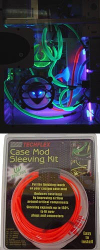 Red Techflex Sleeving - UV Sensitive Cable Protection for Electronics, Computers & DIY Projects | Perfect for Wire Management & Organization