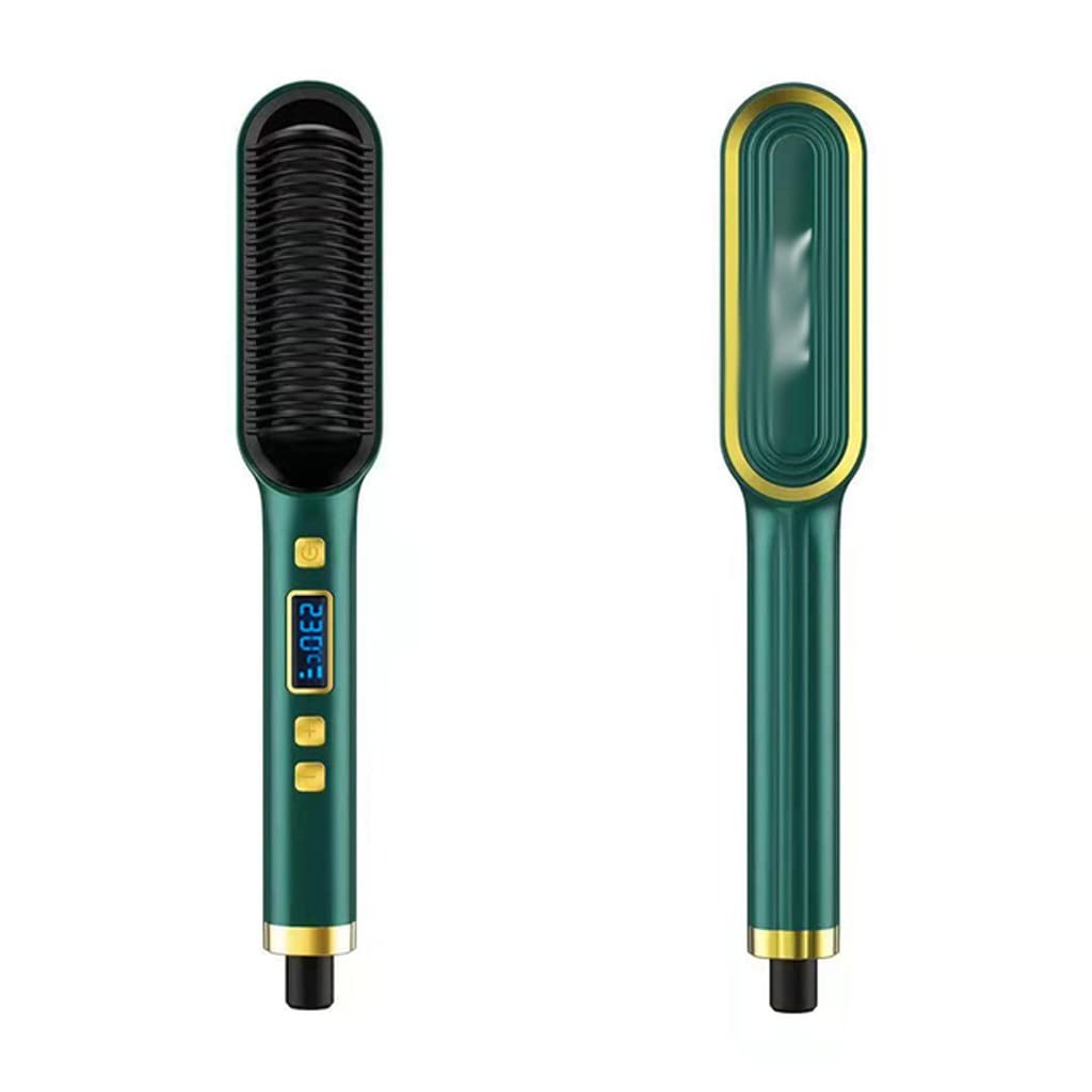**XWWDP 2-in-1 Electric Hair Straightener & Curling Brush with Negative Ion Technology & LCD Display – Professional Styling Tool for Smooth & Voluminous Hair (Color: A) – Perfect for Home, Salon, and Travel Use**