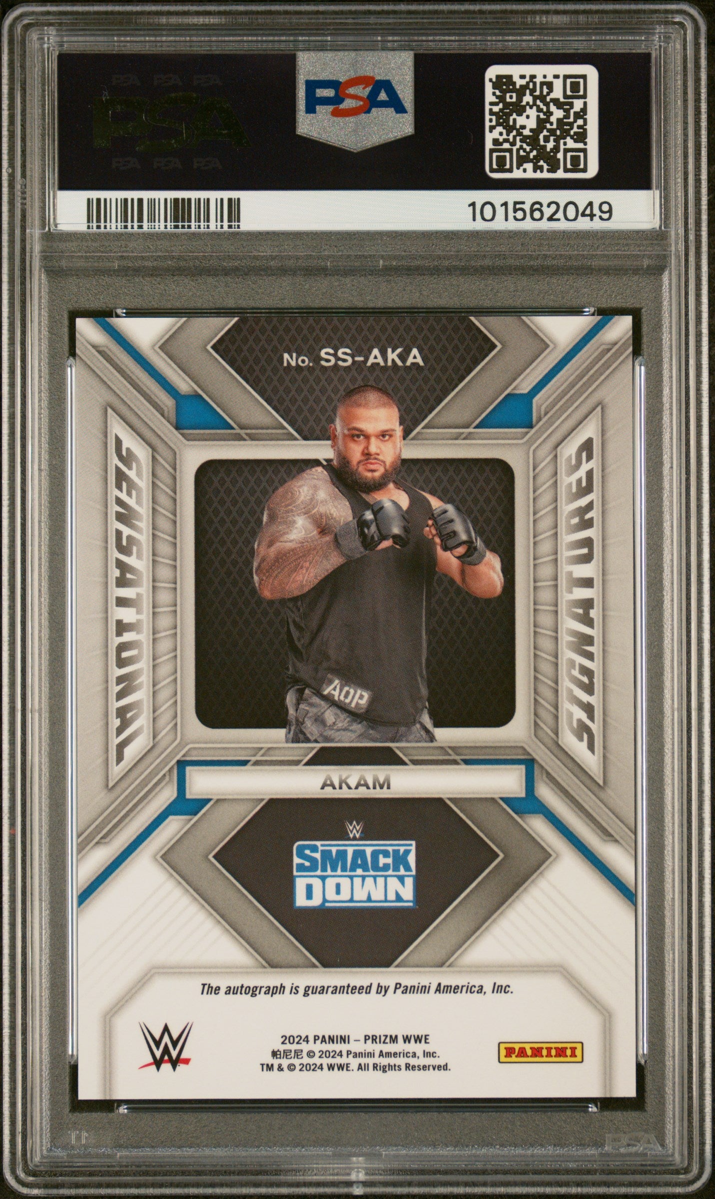2024 Panini Prizm WWE Sensational Signatures Akam #SSAKA PSA 10 Graded Wrestling Trading Card - Perfect for WWE Collectors, Sports Memorabilia Fans & Investment Collectibles
