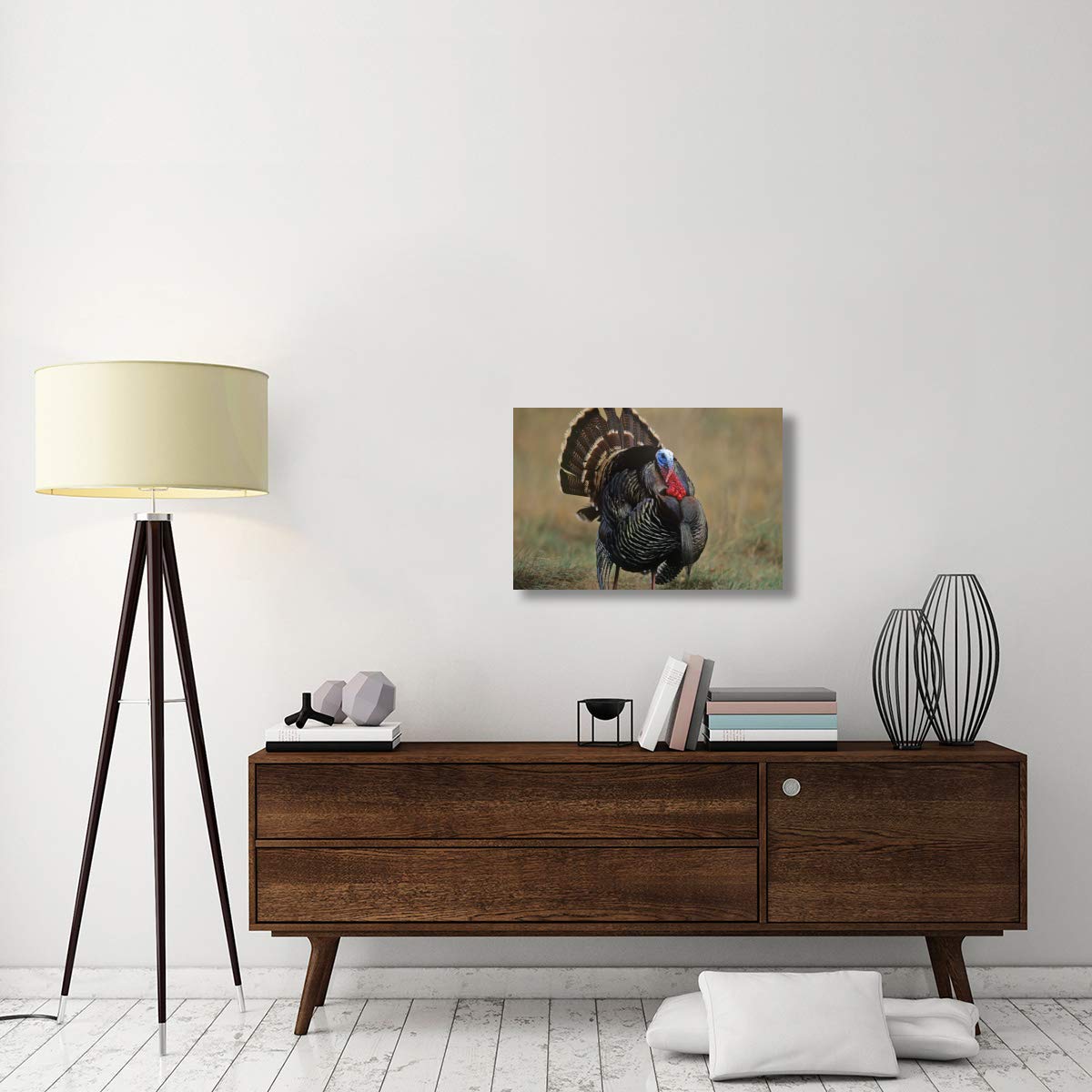Wild Turkey Male Canvas Art Print - 30