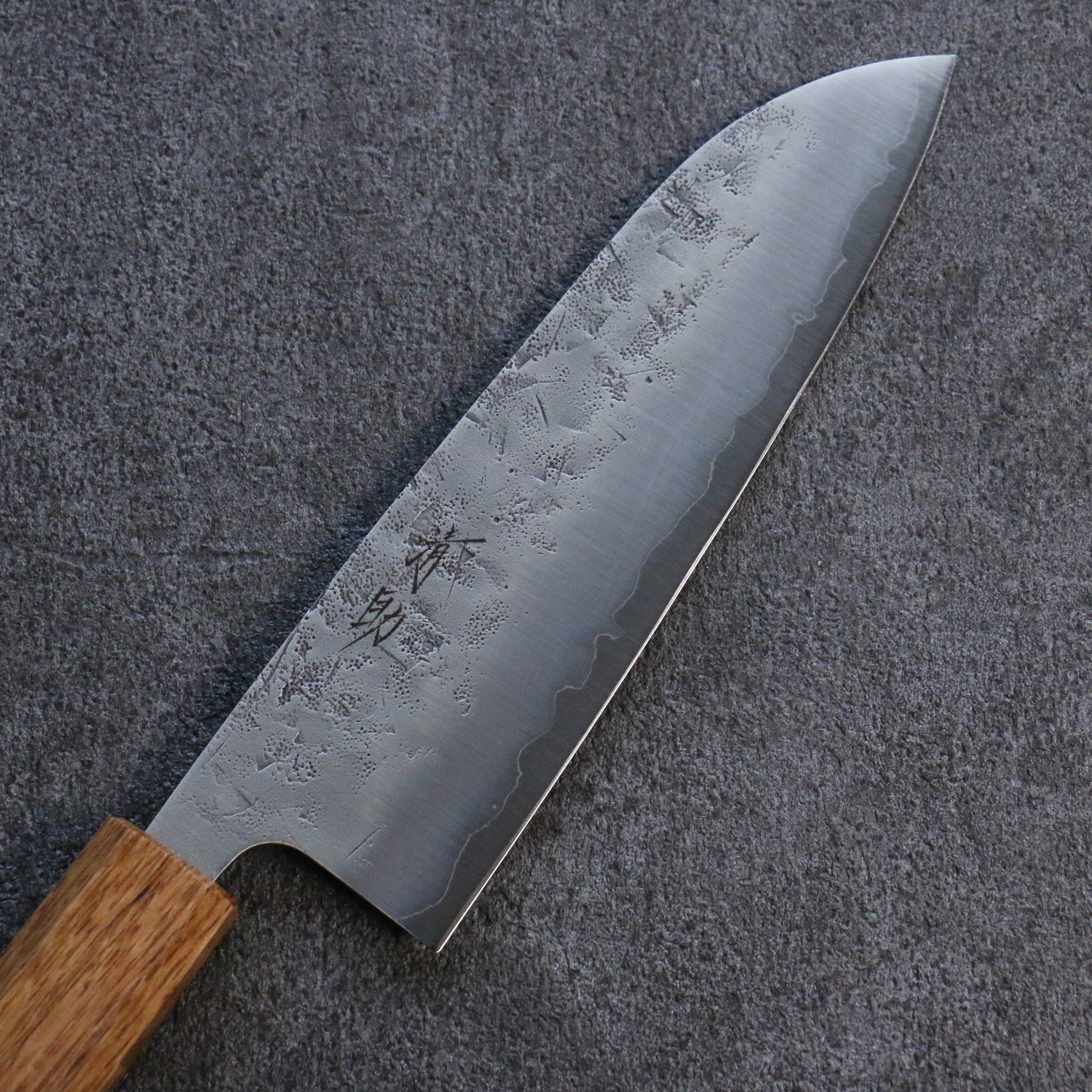 Premium Seisuke SLD Washiji Santoku Knife 165mm with Burnt Oak Handle - Japanese Kitchen Knife for Slicing, Dicing & Chopping Vegetables, Meat & Fish