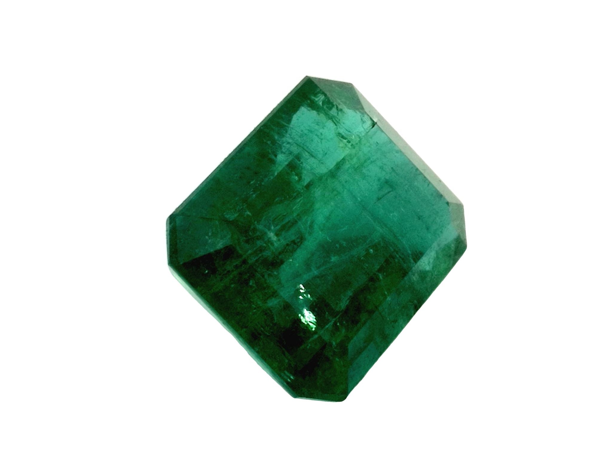 13.78 Carat Natural Zambian Emerald - 16x13mm Loose Gemstone for Jewelry Making | Emerald Cut Fine Quality | Engagement Rings, Necklaces & Custom Designs