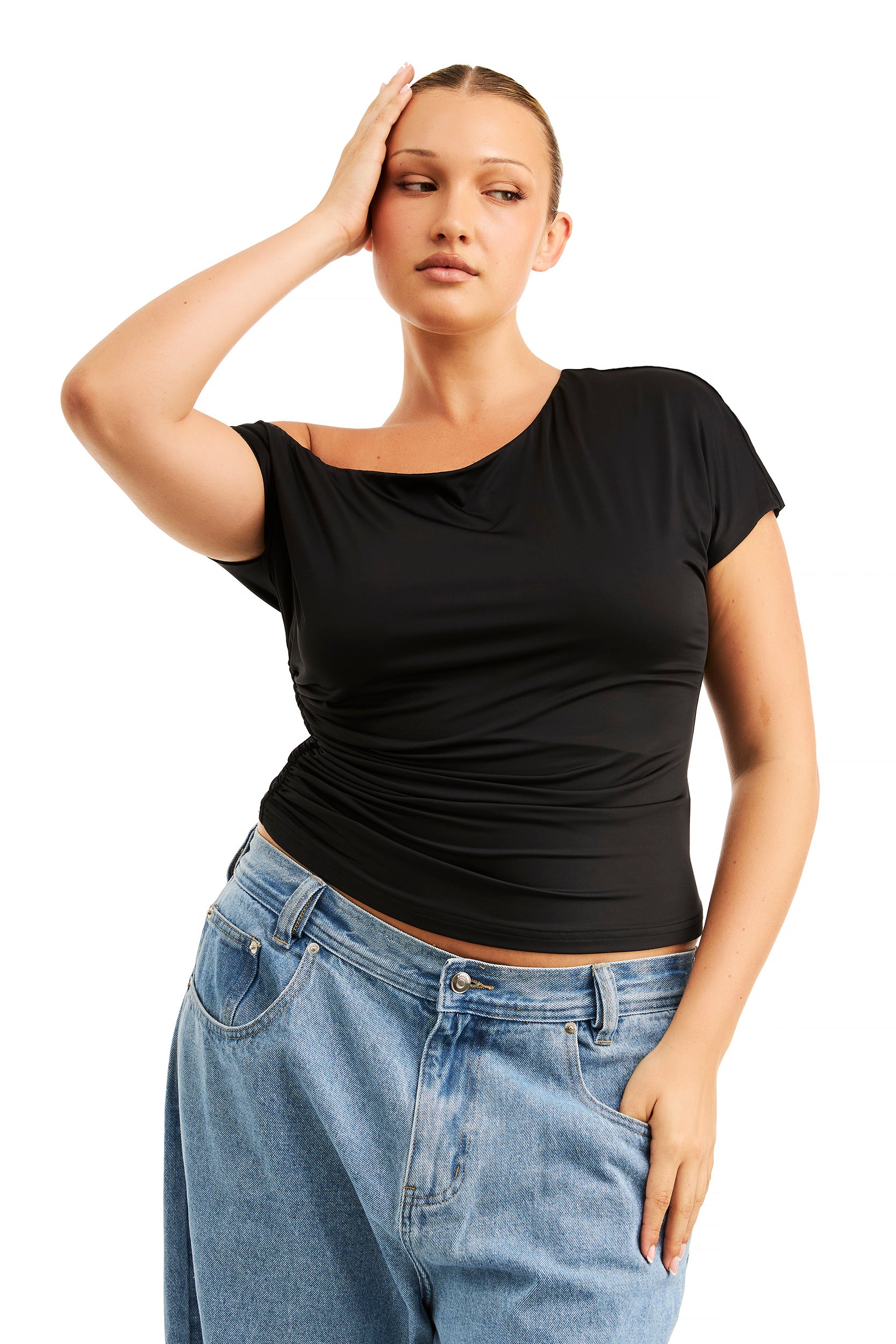 Katia Black Women's Casual Short Sleeve T-Shirt - Comfortable Everyday Wear for Work, Travel & Outings