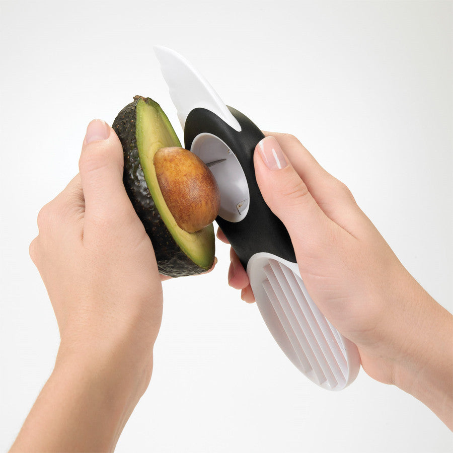 3-in-1 Avocado Slicer Tool - Stainless Steel Cutter, Pitter & Peeler - Perfect for Guacamole, Salads & Healthy Snacks - Kitchen Gadget for Avocado Lovers