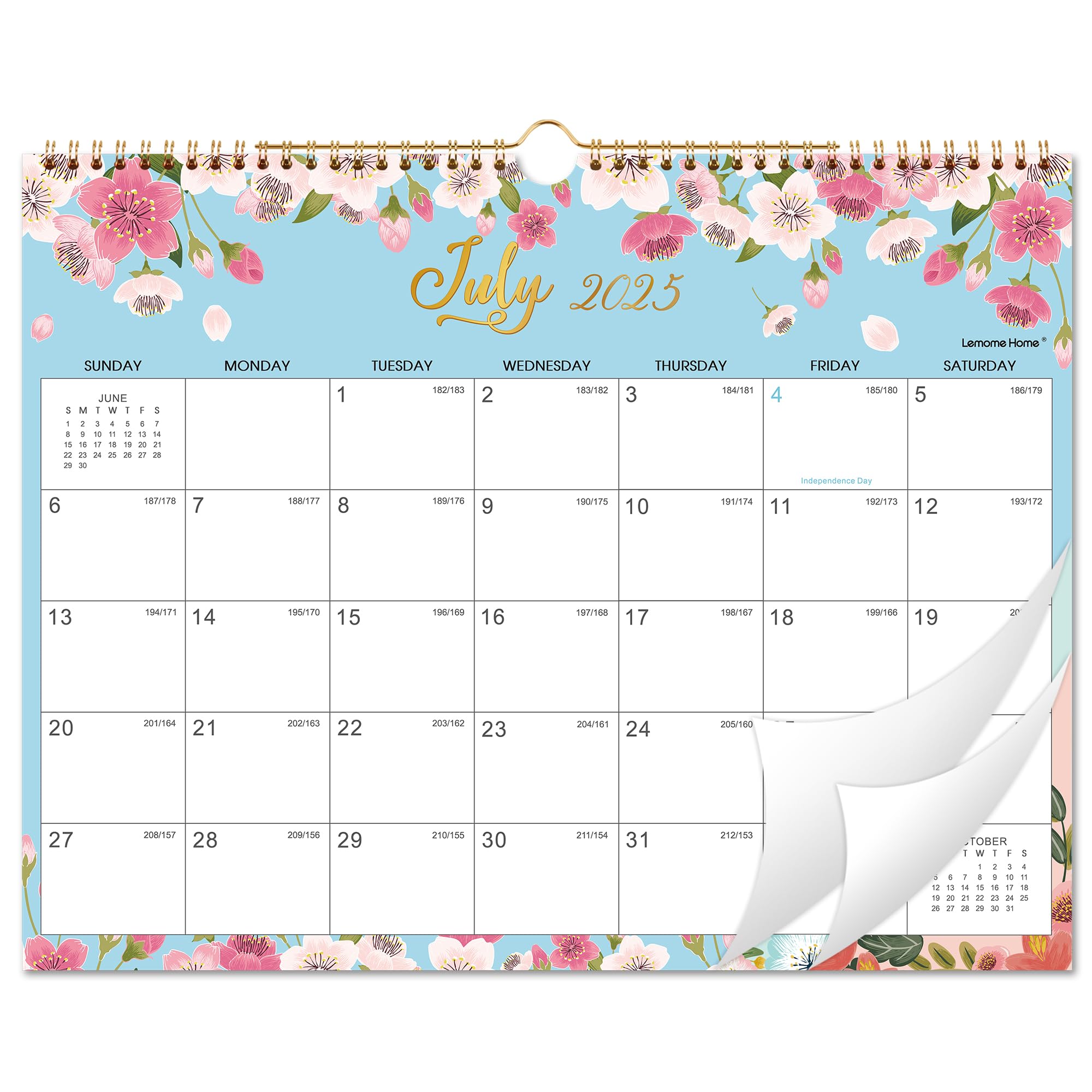 2025-2026 Wall Calendar - 18 Month Planner from July 2025 to December 2026 | Thick Paper, 15