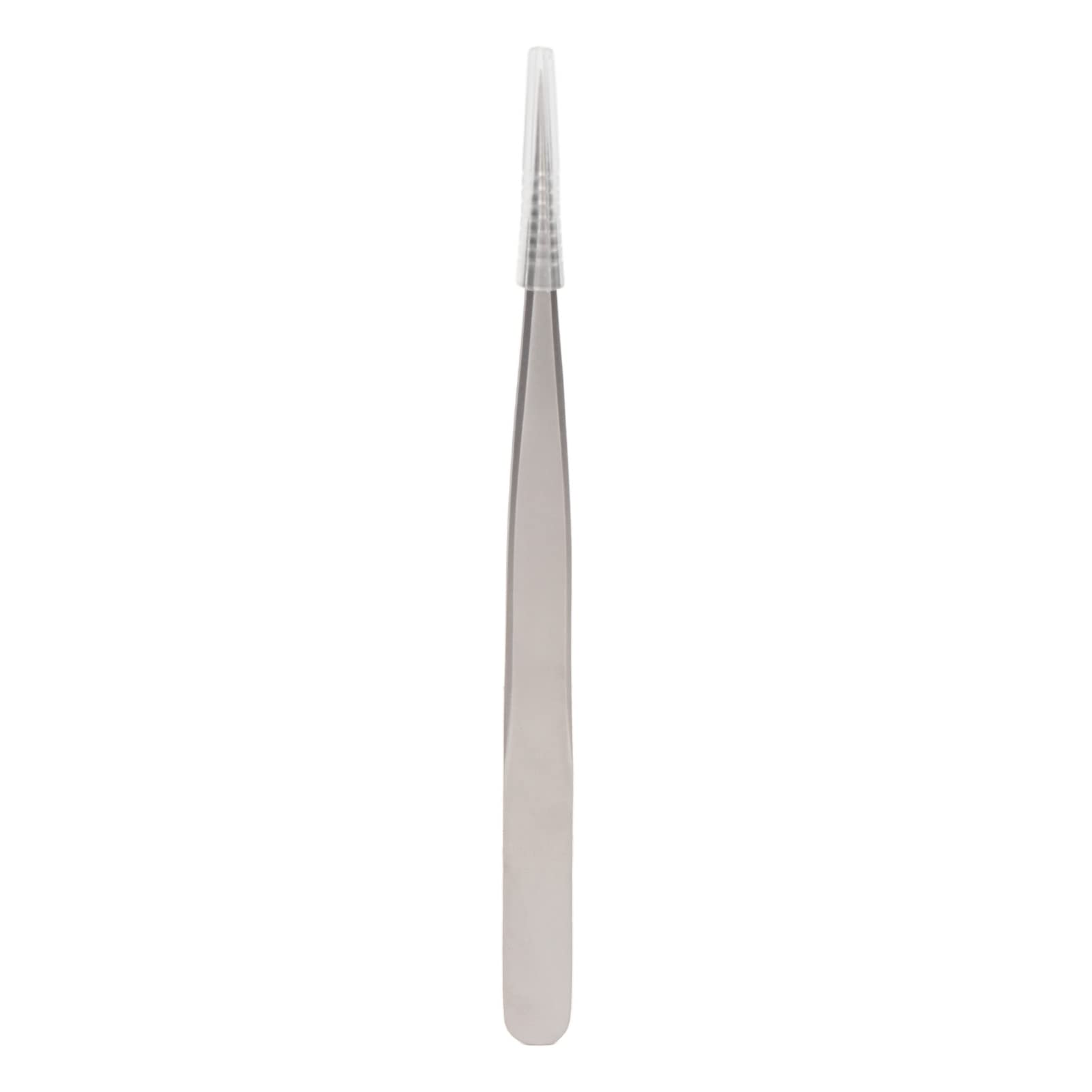 Professional Eyelash Extension Tweezers - Silver Straight Lash Grafting Tweezers for Precise Lash Application | Perfect for Salon Professionals & DIY Home Use