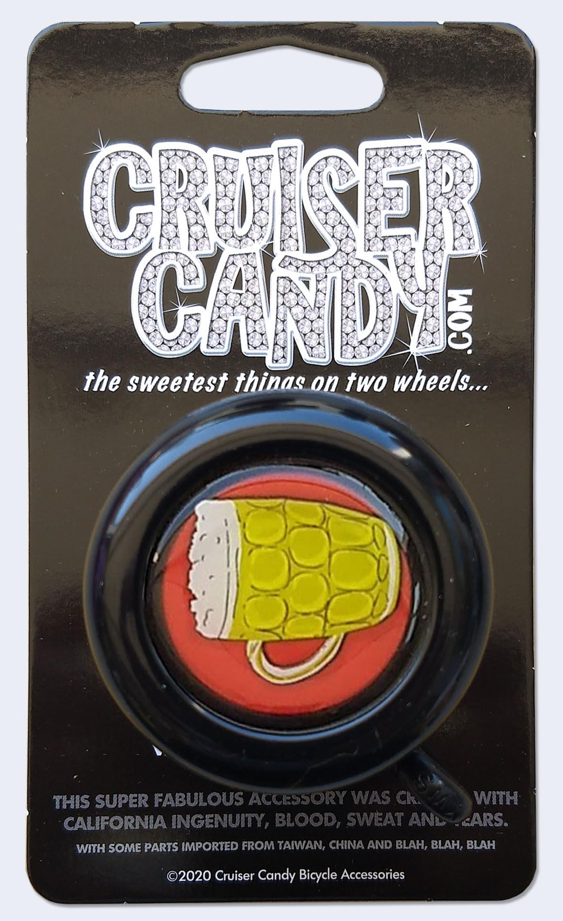 Cruiser Candy Fashion Bicycle Bell - Classic Steel Bike Bell with Loud & Clear Ring Tone - Stylish & Cute Accessory for Beach Cruisers, City Bikes & Kids Bicycles - Perfect for Commuting, Leisure Rides & Cycling Safety