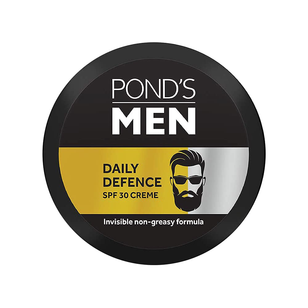 POND's Men Daily Defense SPF 30 Face Cream for Normal Skin - 55g (Pack of 1) | Oil-Free Moisturizer with Sun Protection | Perfect for Daily Skincare Routine & Outdoor Activities