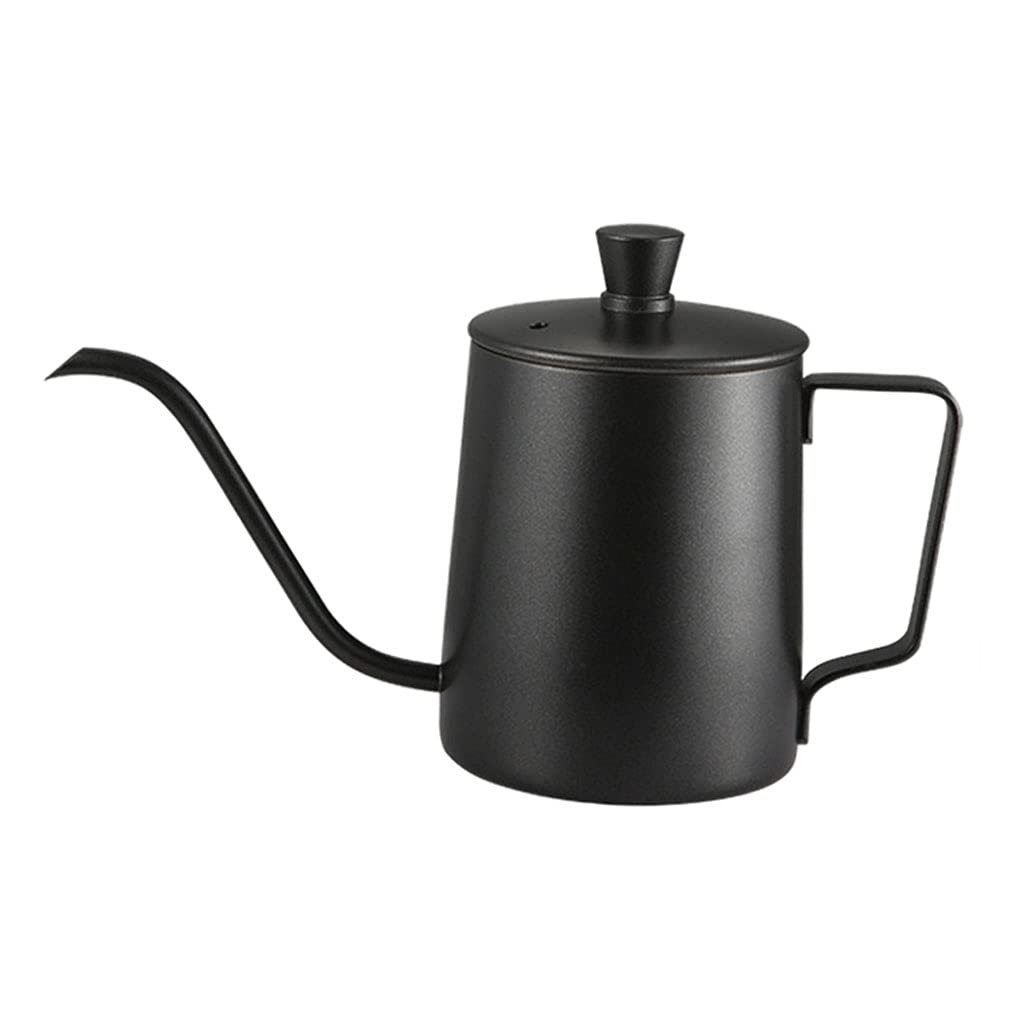 Premium Stainless Steel Gooseneck Coffee Kettle - 350ml Long Narrow Spout for Precise Pouring, Perfect for Pour Over Coffee, Tea Brewing & Specialty Drinks - Black Barista-Grade Coffee Maker Accessory for Home & Cafe Use