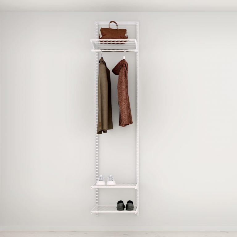 Elfa Basic Wardrobe 2 - 45cm Closet Organizer System with Shelves & Hanging Rod - $165.03 - Perfect for Bedroom, Walk-in Closet & Small Space Storage Solutions