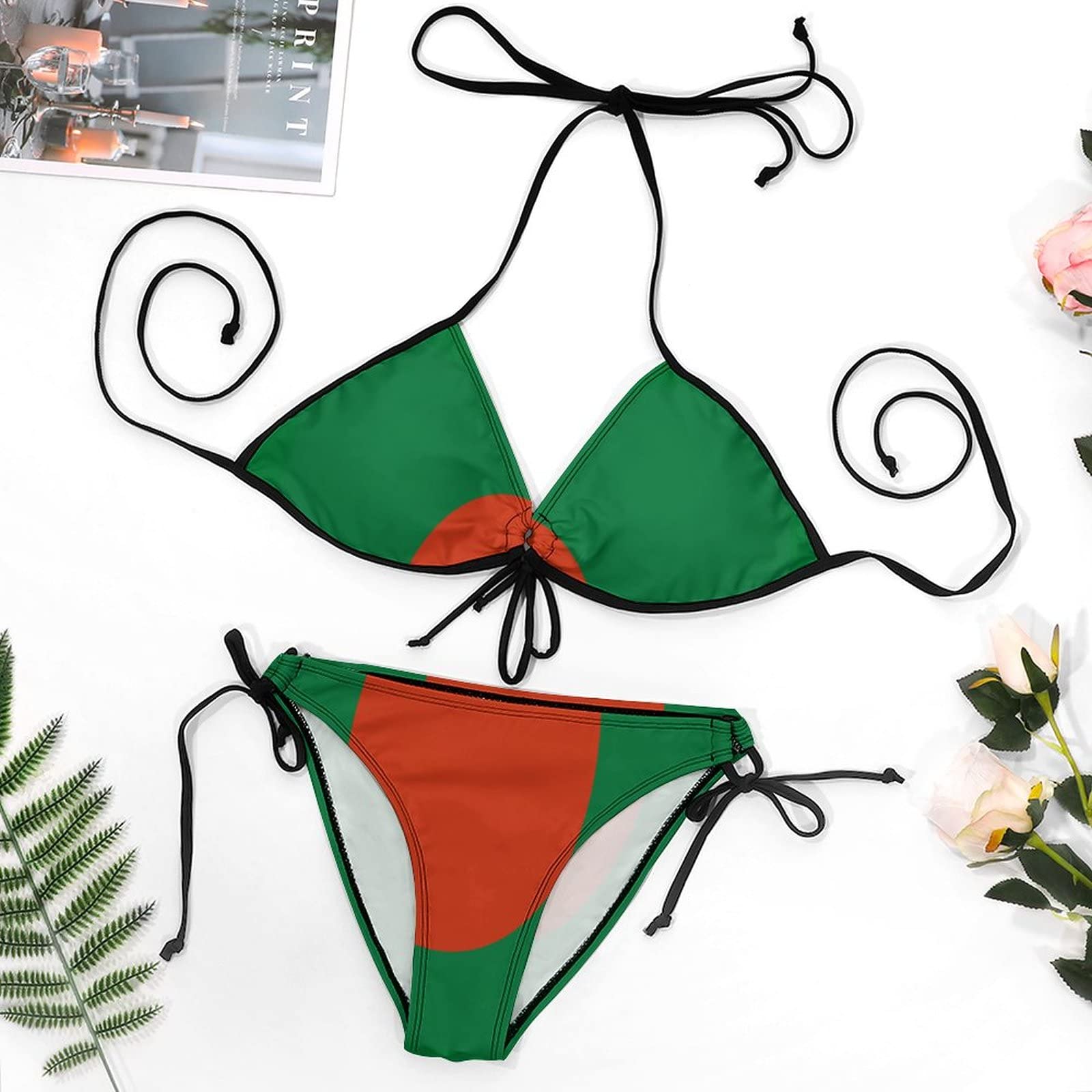 Bangladesh Flag Bikini Set for Women - Large Size Swimwear, Beachwear, Summer Swimsuits - Perfect for Beach Vacations, Pool Parties & Tropical Getaways