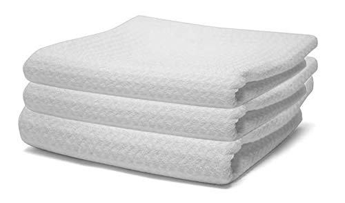 Premium Cobra Waffle Weave Microfiber Glass Cleaning Towels (3-Pack) - Streak-Free Car, Window & Mirror Cleaning Cloths for Home & Auto Detailing