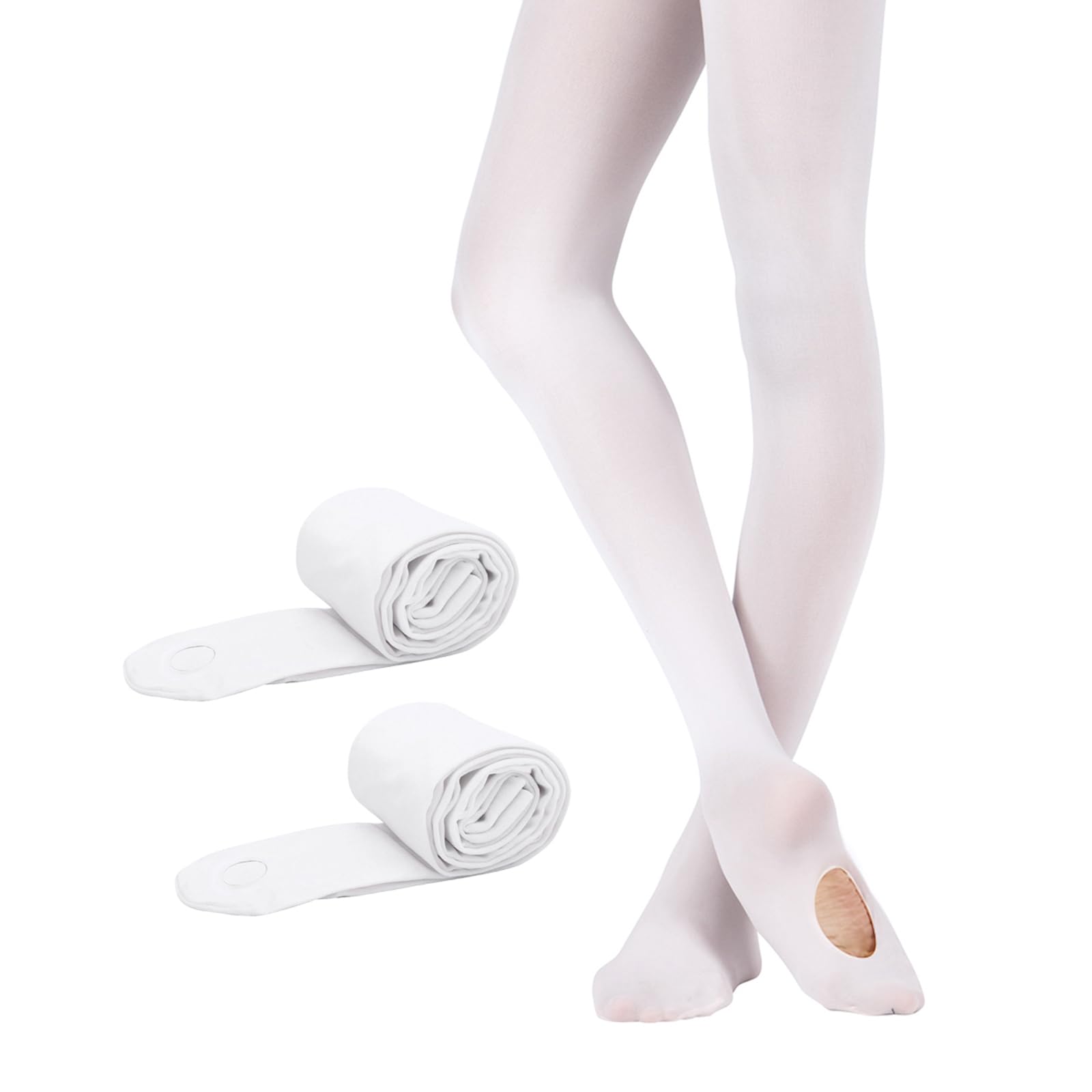 Ultra Soft Girls' Ballet Dance Tights - Stretchable & Comfortable for Toddler, Little Kid & Big Kid - Perfect for Dance Class, Recitals & Everyday Wear