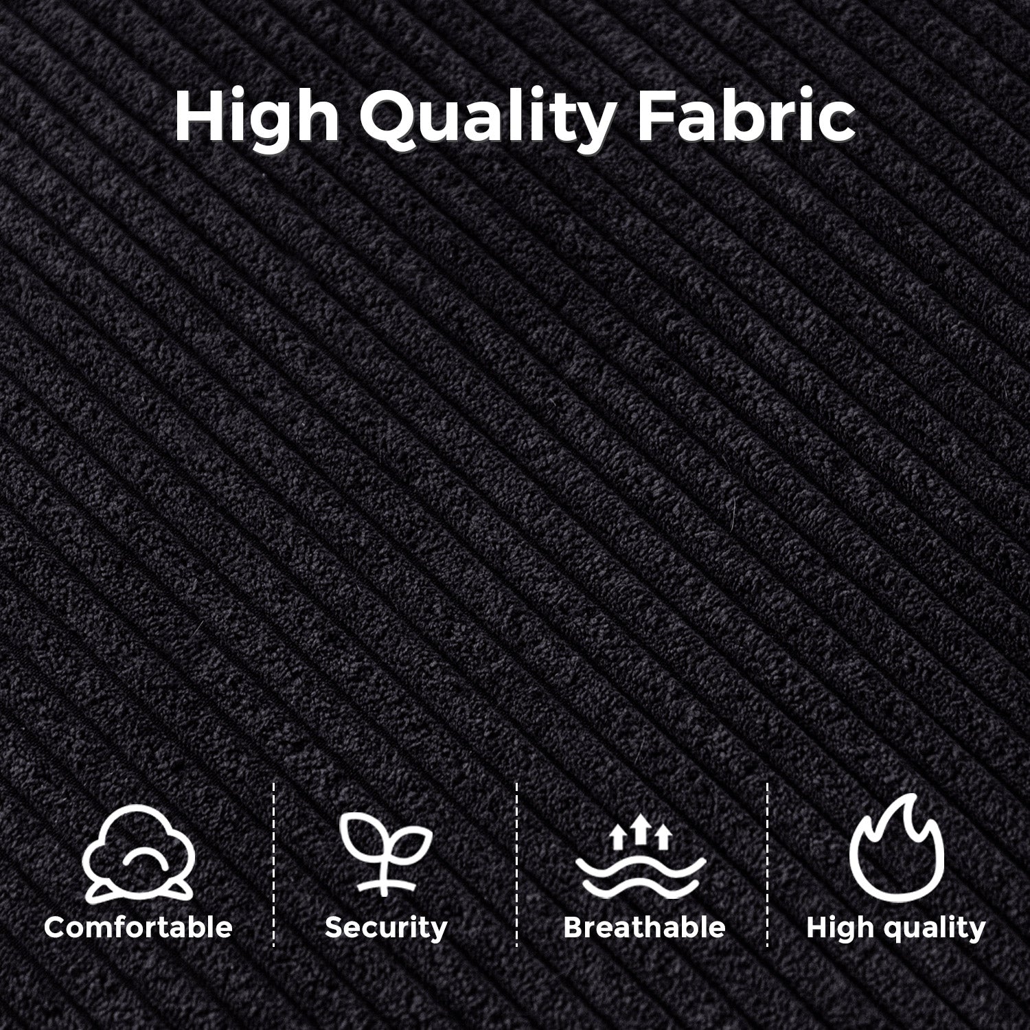 MAXYOYO Corduroy Bean Bag Sofa Bed - Foldable, Washable, Black | Comfortable Lounge Chair for Living Room, Bedroom, Dorm & Game Room
