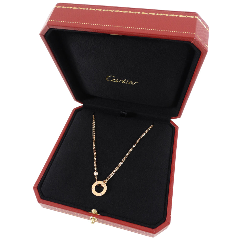 Cartier 18k Rose Gold 2 Diamond Love Pendant Necklace for Women - Luxury Valentine's Day Gift, Anniversary Jewelry & Romantic Date Night Accessory